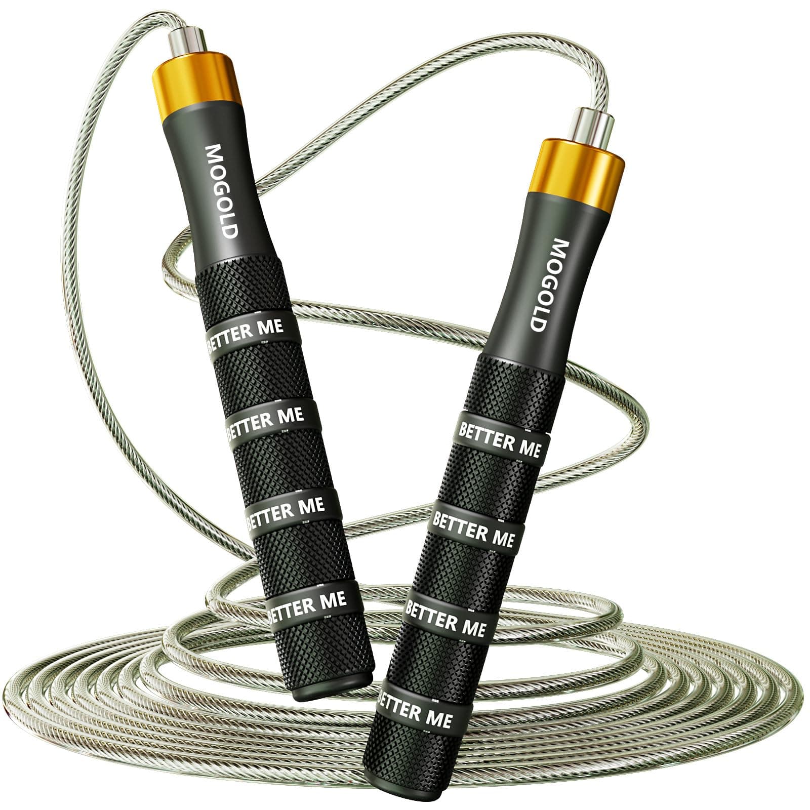 MOGOLD Profi Springseil für Boxen Sport Erwachsene Fitness
