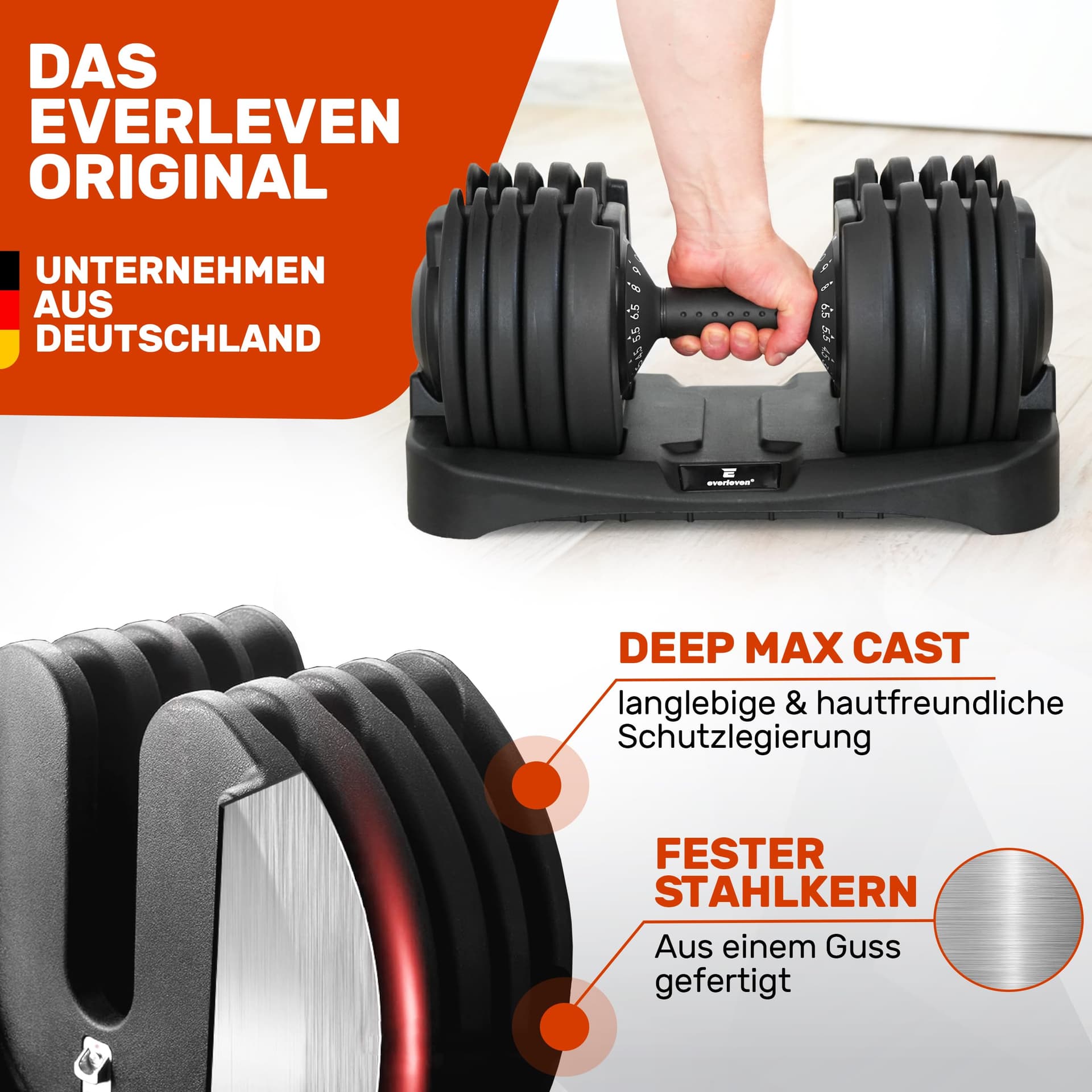 Verstellbare Kurzhantel Set 2x24kg – Bild 3