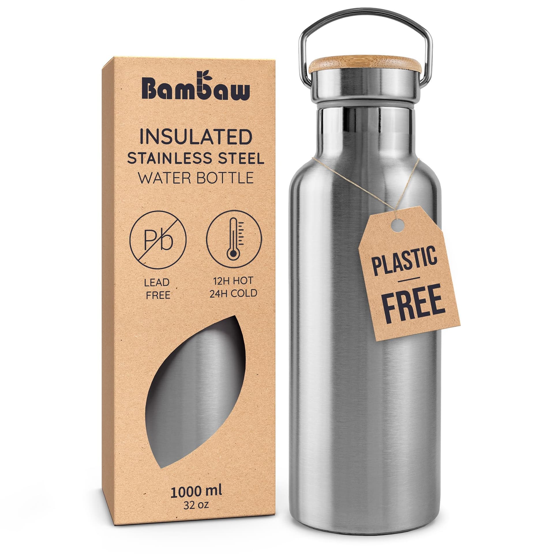 Bambaw Bambaw Isolierte Wasserflasche 1l