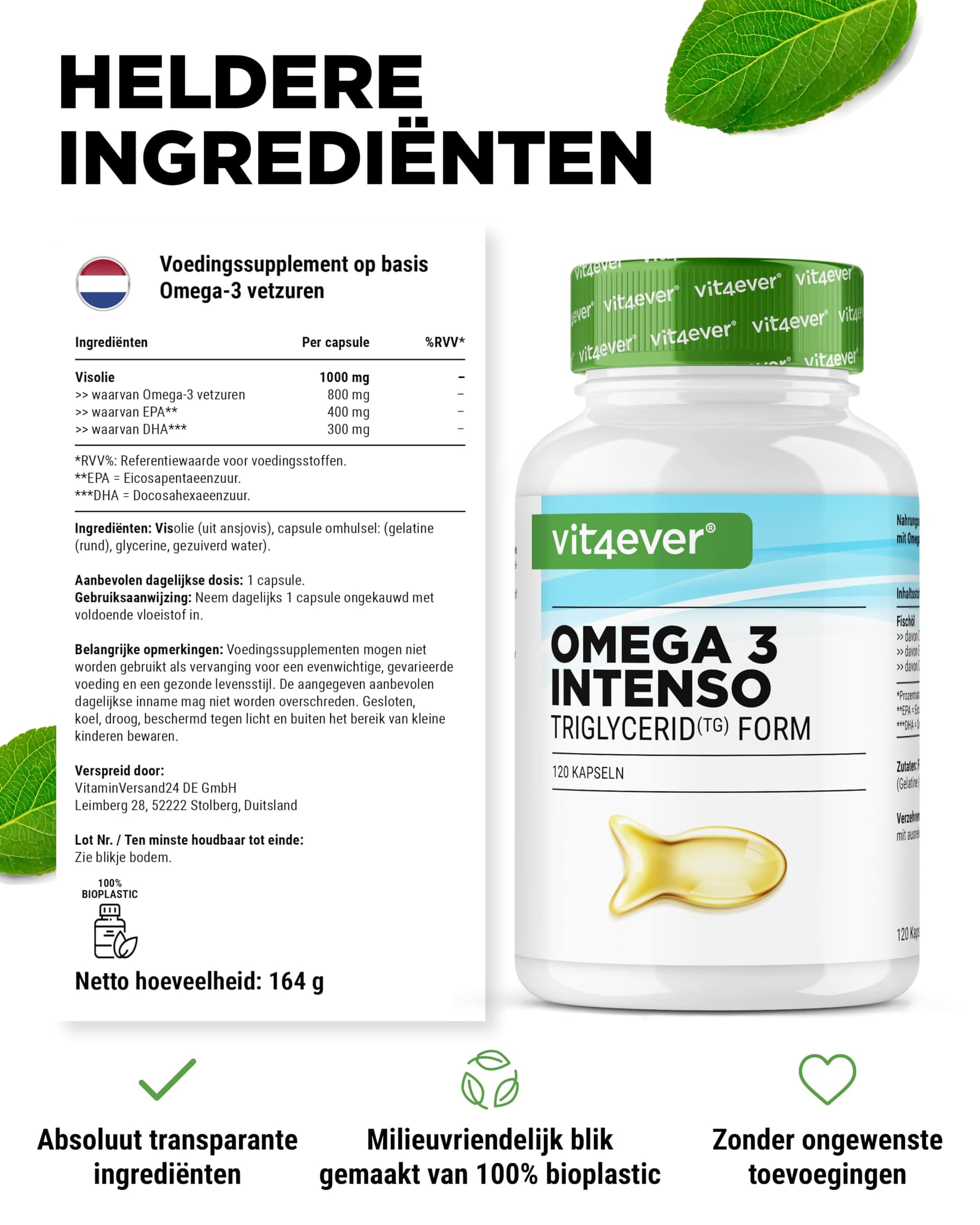 Vit4ever Premium Omega 3 met 80% Omega 3 Aandeel - 120 Capsules – Bild 6