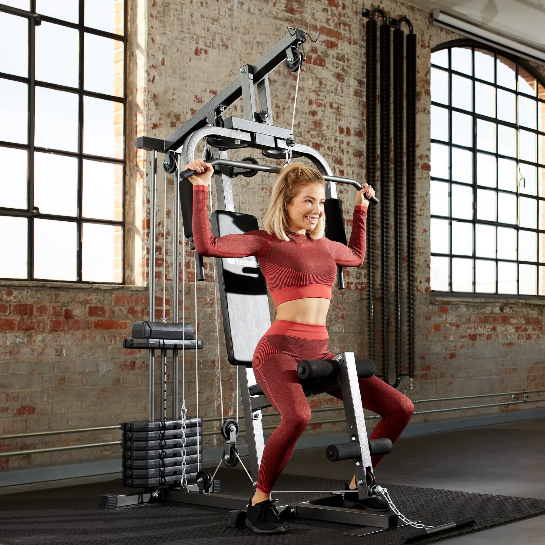 tectake 800546 Kraftstation Fitnessstation Heimtrainer – Bild 3