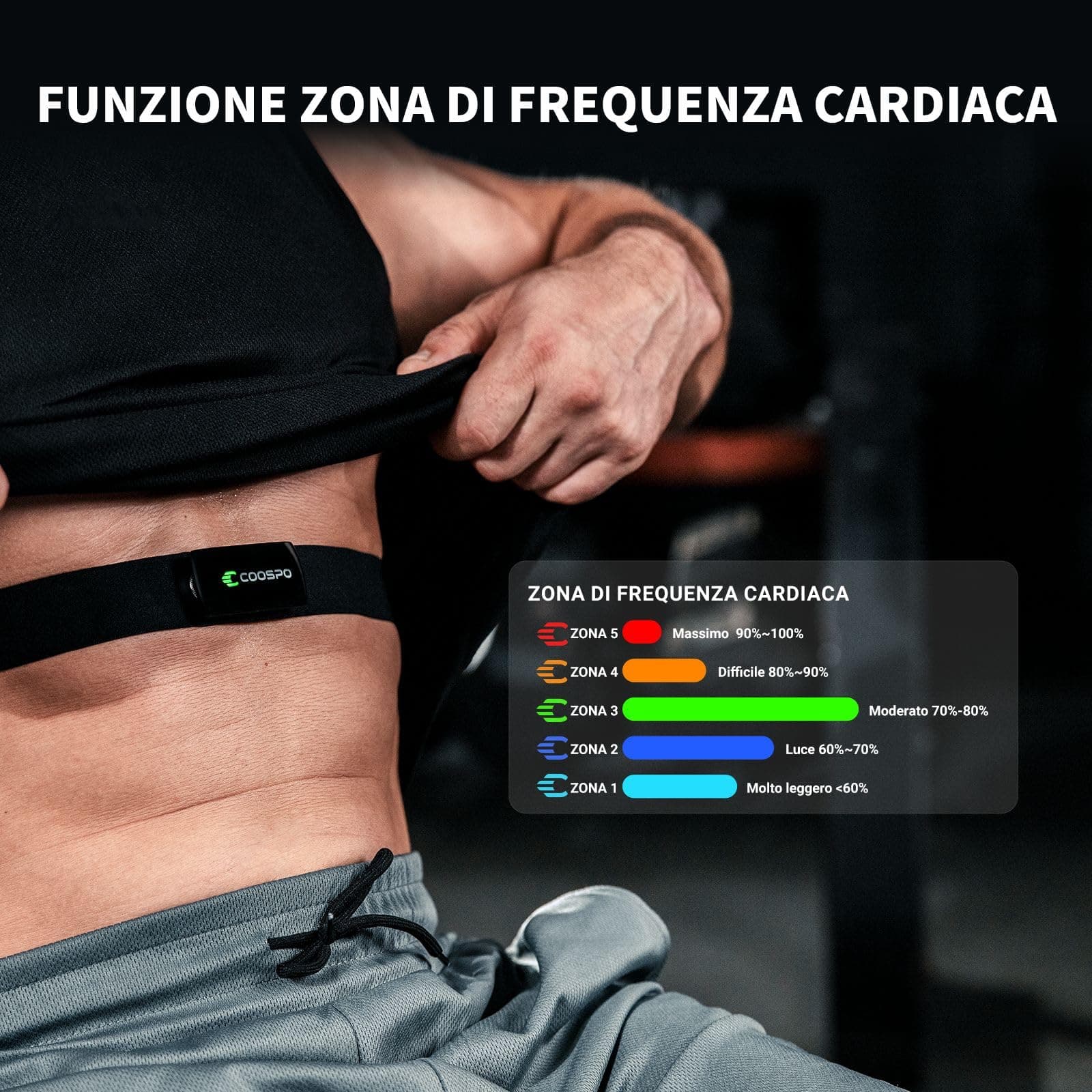 CooSpo Cardiofrequencemetre H9Z Rechargeable – Bild 2