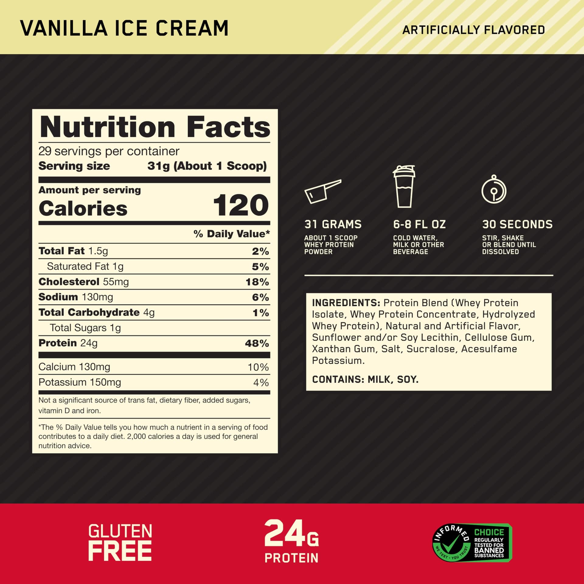 Optimum Nutrition Gold Standard 100% Whey Protein Powder – Bild 3