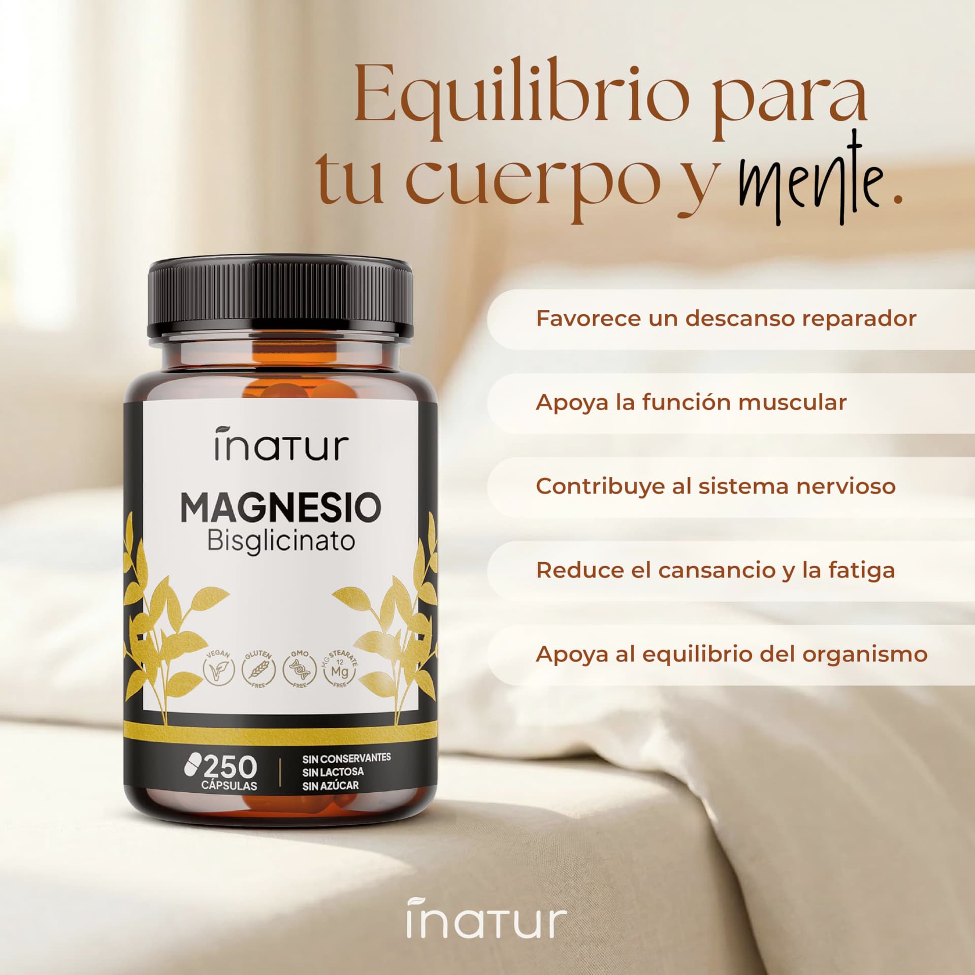 INATUR LAB Bisglicinato de Magnesio – 360 mg – Bild 5