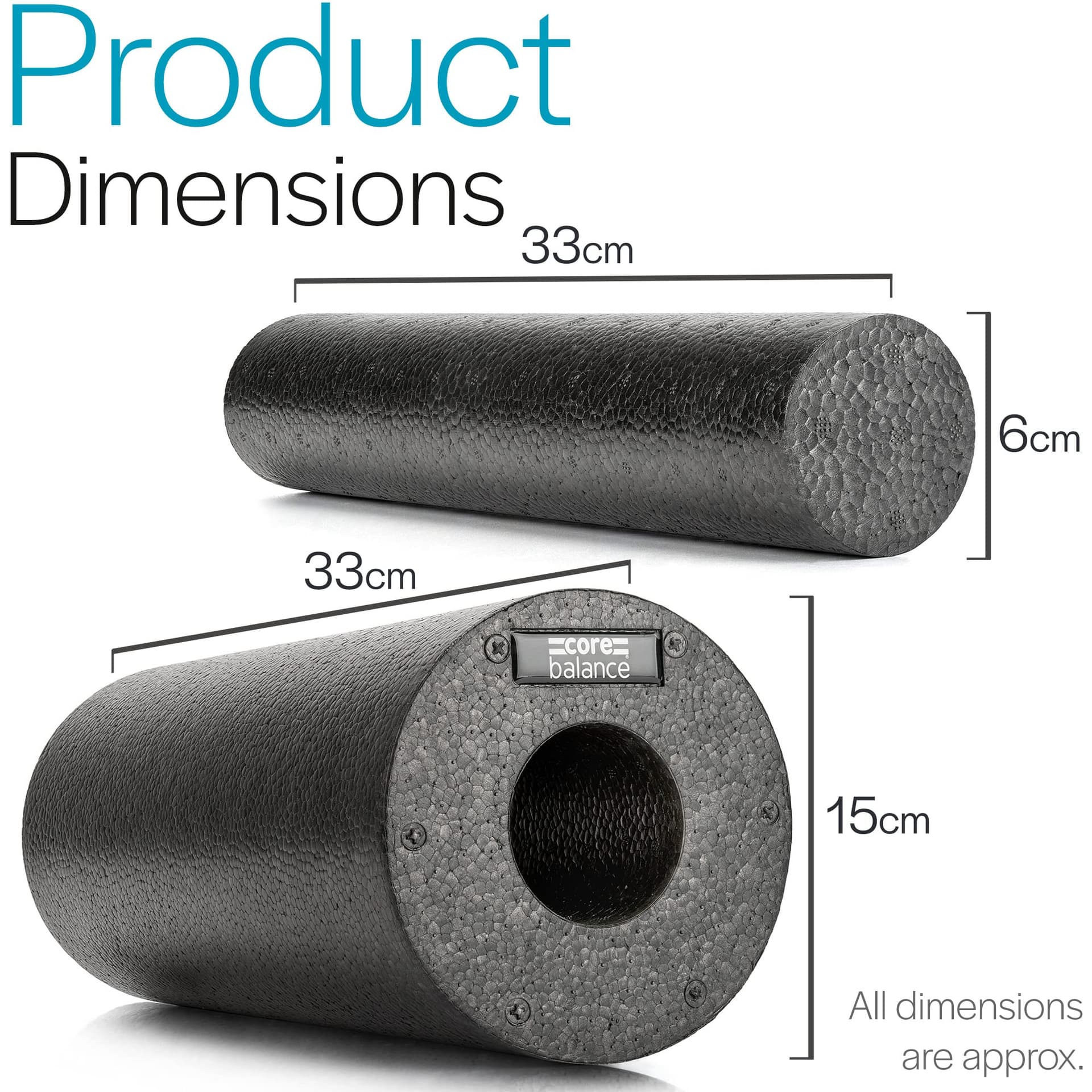 Core Balance 2 in 1 Faszienrolle mit herausnehmbarem Kern – Bild 6