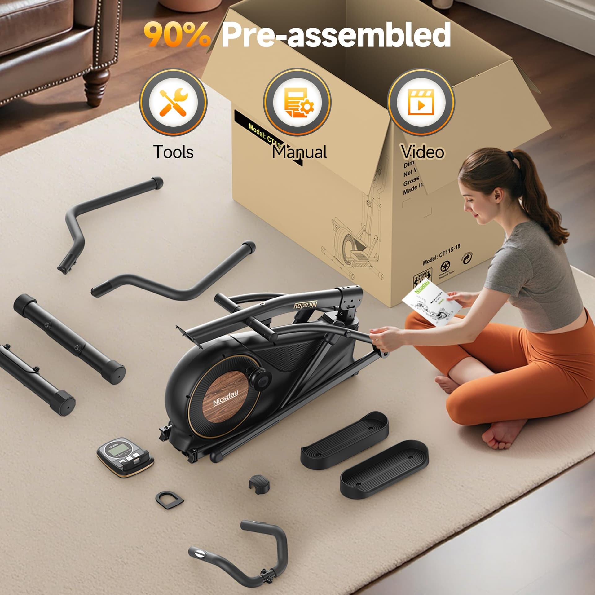 Niceday Elliptical Exercise Machine – Bild 7