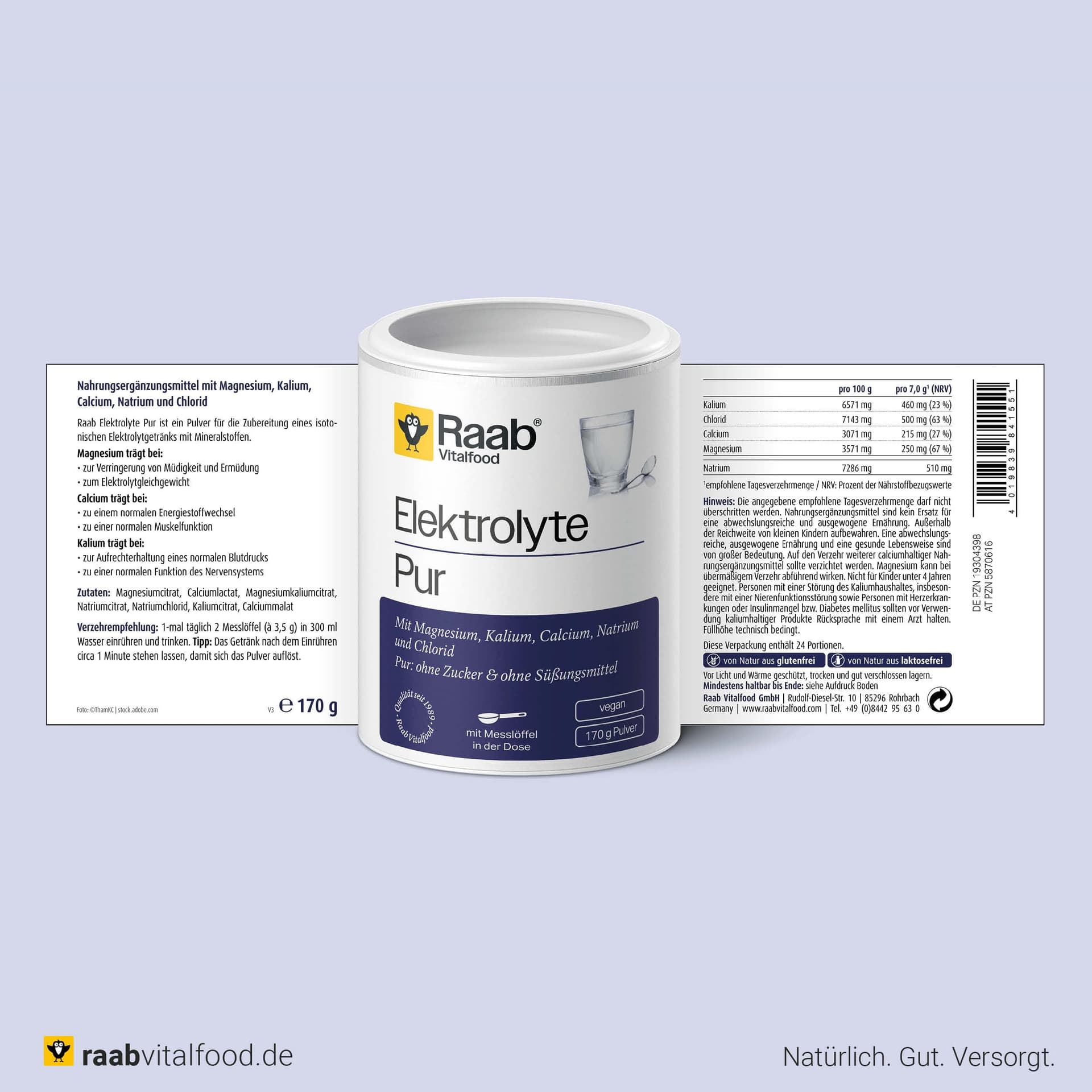 Raab Vitalfood® Elektrolyte Pur (170 g – Bild 7