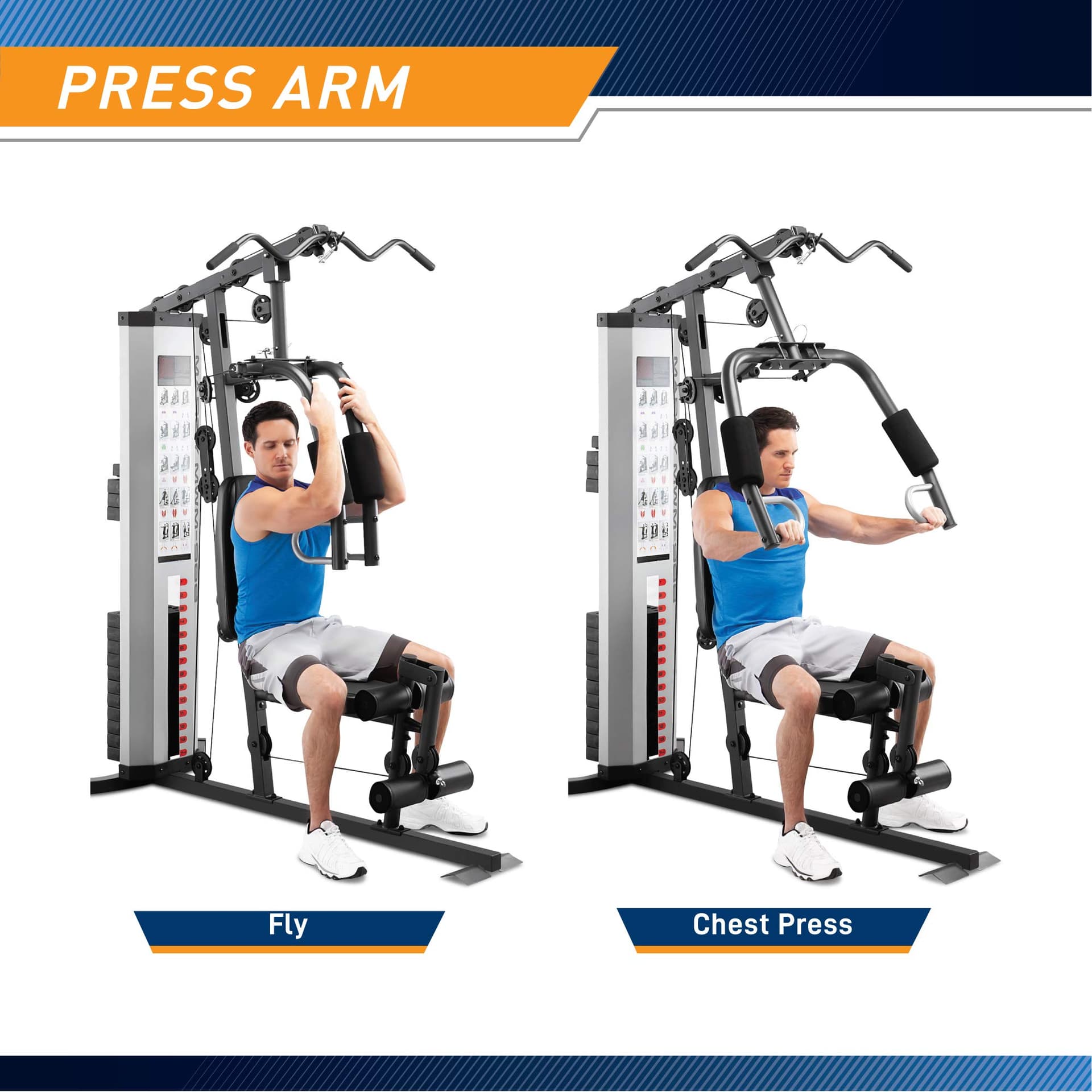 MARCY MWM-988 Multifunction Steel Home Gym 150lb – Bild 4