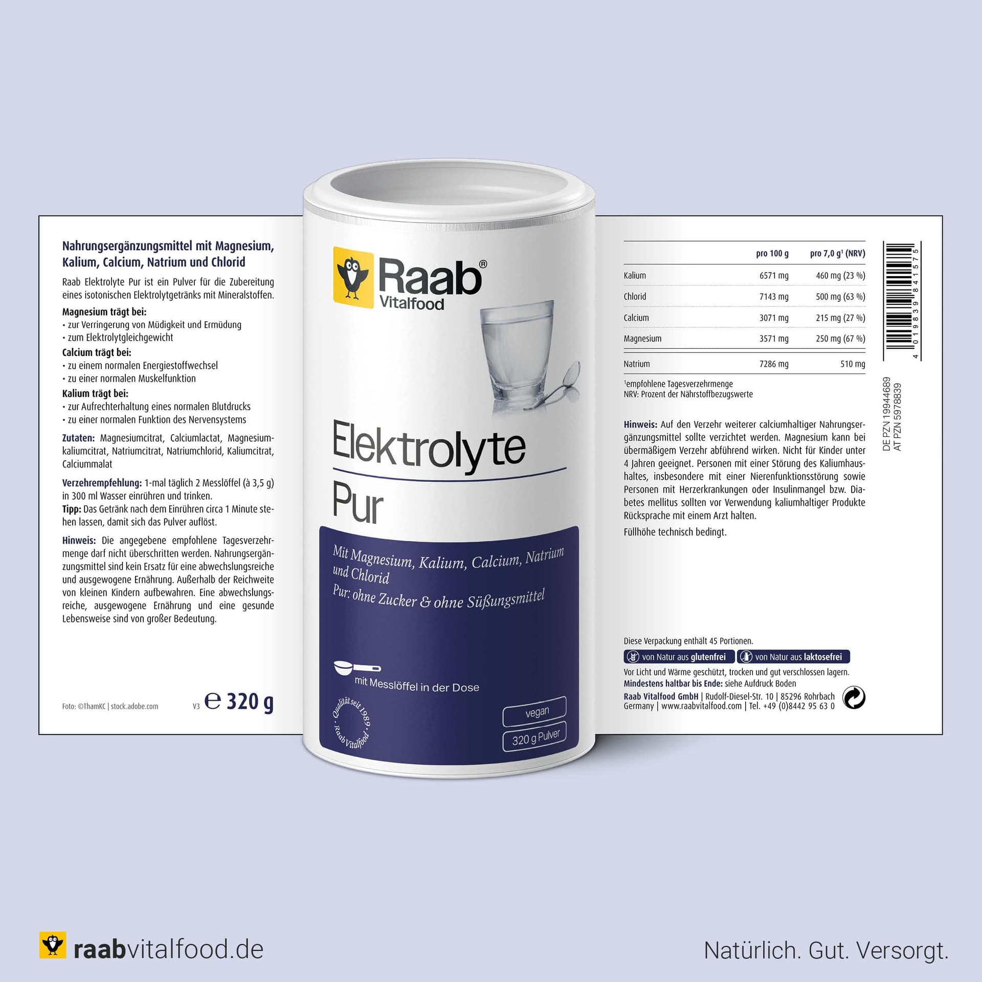 Raab Vitalfood Raab® Elektrolyte Pur (320 g – Bild 7