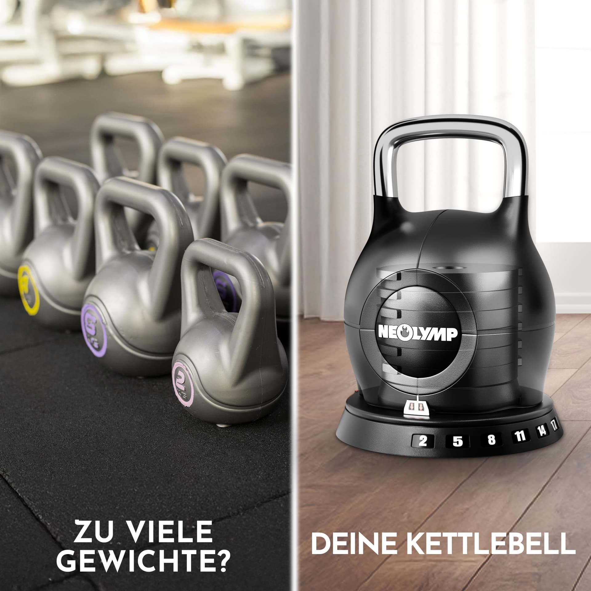 NEOLYMP Kettlebell Set 2-20 kg – Bild 7