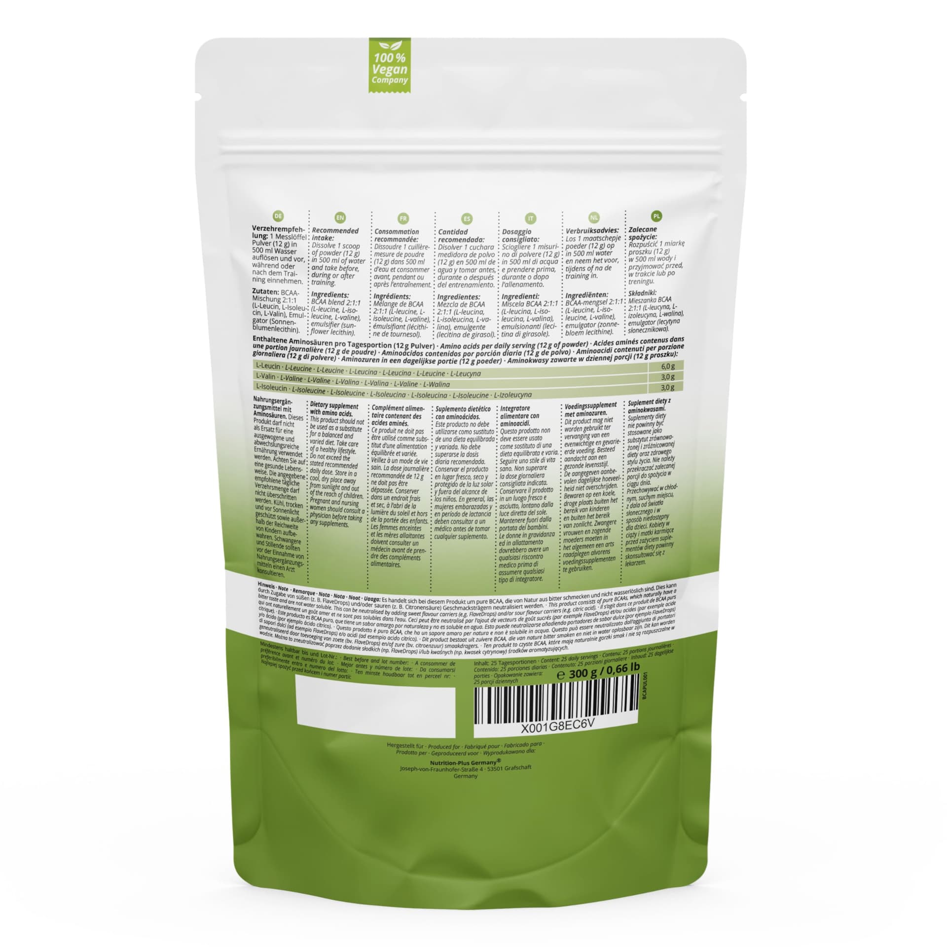 Nutri + BCAA Pulver Neutral – Bild 5