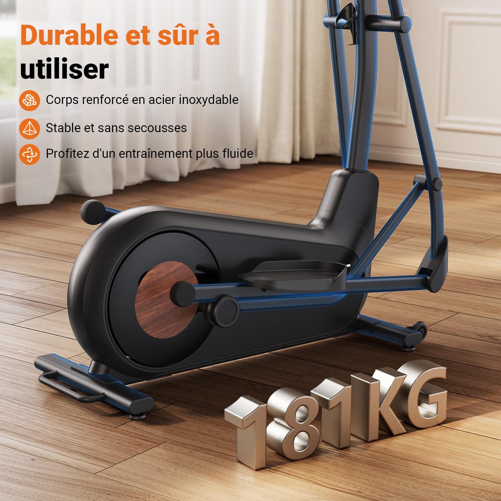 MERACH Umweltfreundlich Crosstrainer für Zuhause mit 47 cm – Bild 5