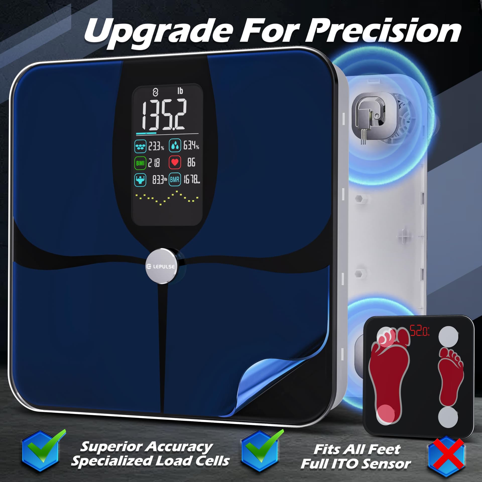 Lepulse Smart Scale for Body Weight Body Fat – Bild 5