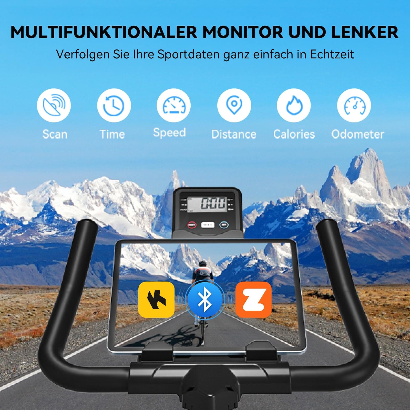 Wenoker Heimtrainer Fahrrad mit App – Bild 6