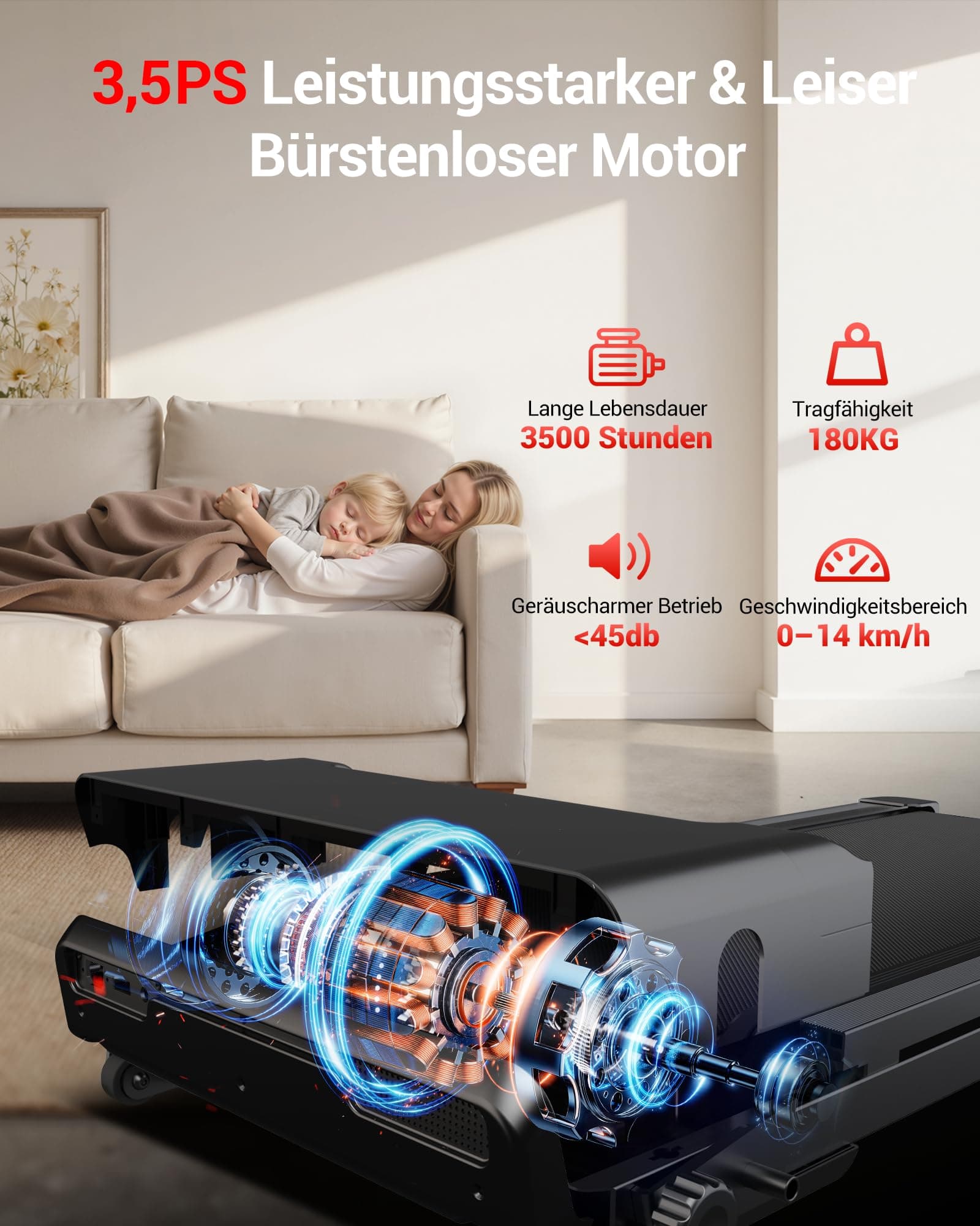 CURSOR FITNESS CURSOR Laufband für Zuhause mit Steigung 16% – Bild 4