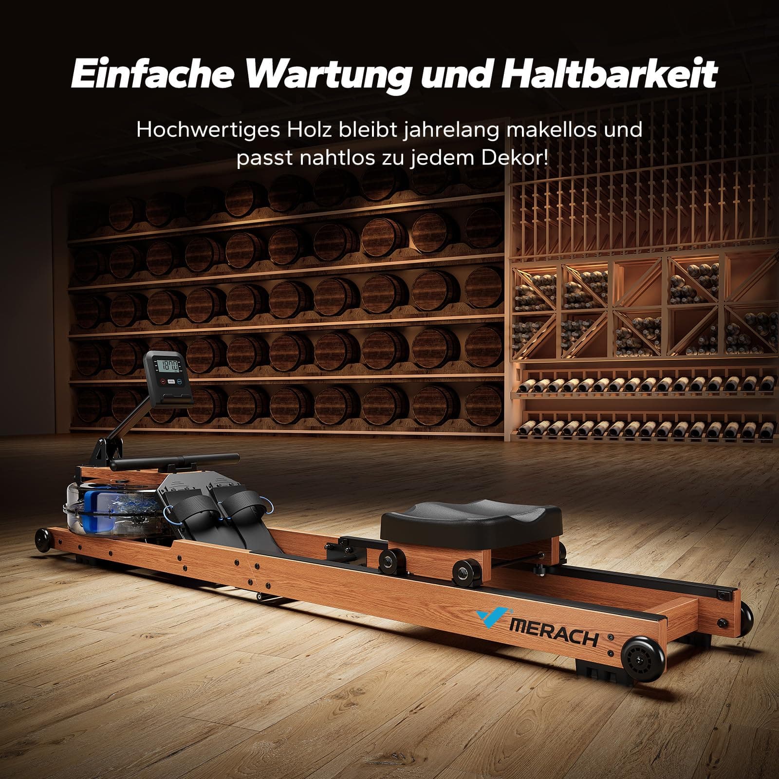 MERACH Wasser Rudergerät Holz Klappbar – Bild 7