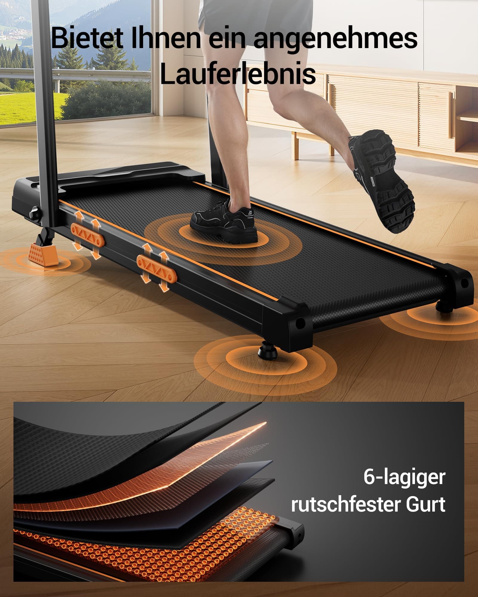 LONTEK Walking Pad mit Steigung 16% – Bild 7