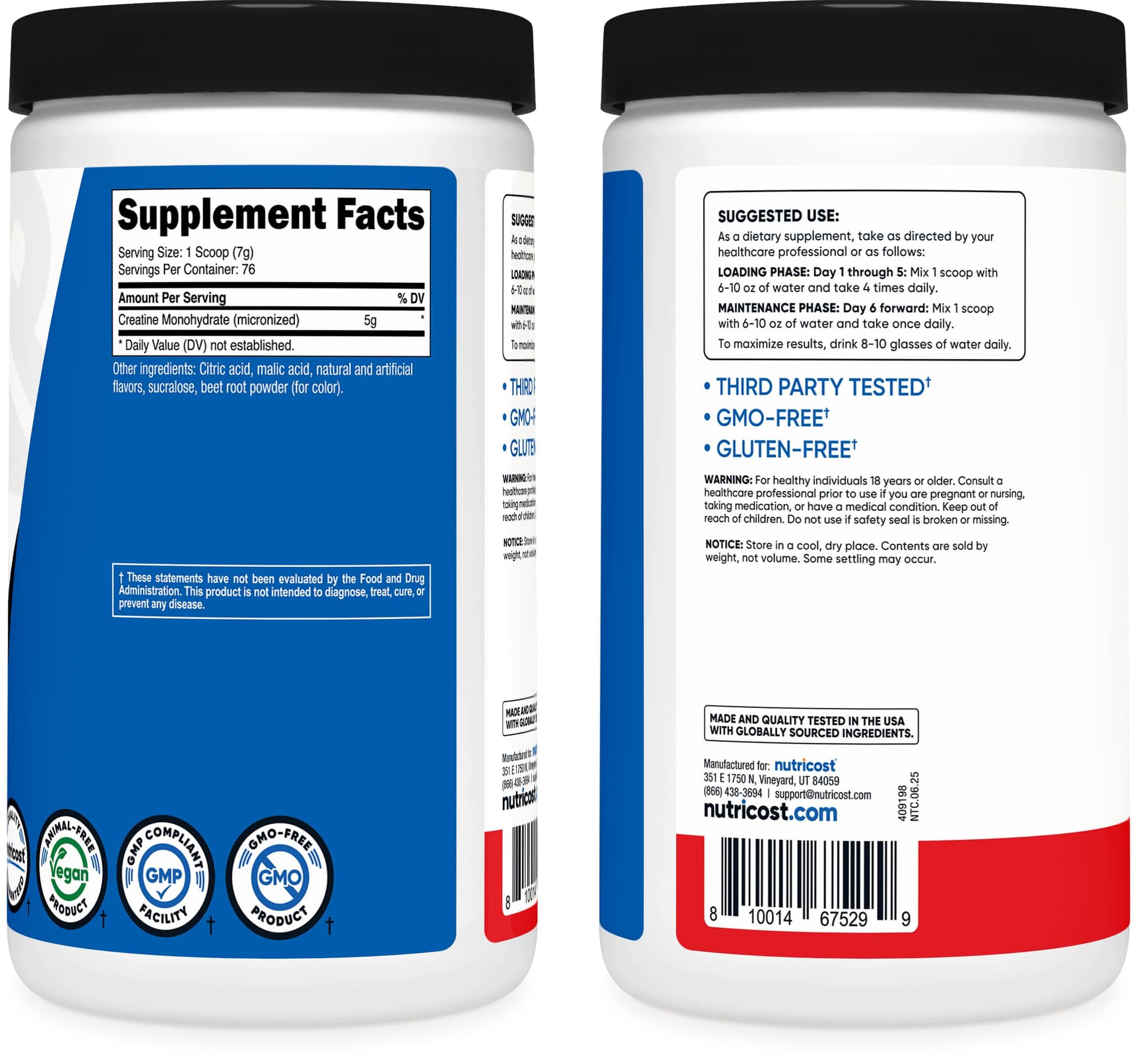 Nutricost Creatine Monohydrate Powder (Fruit Punch – Bild 6