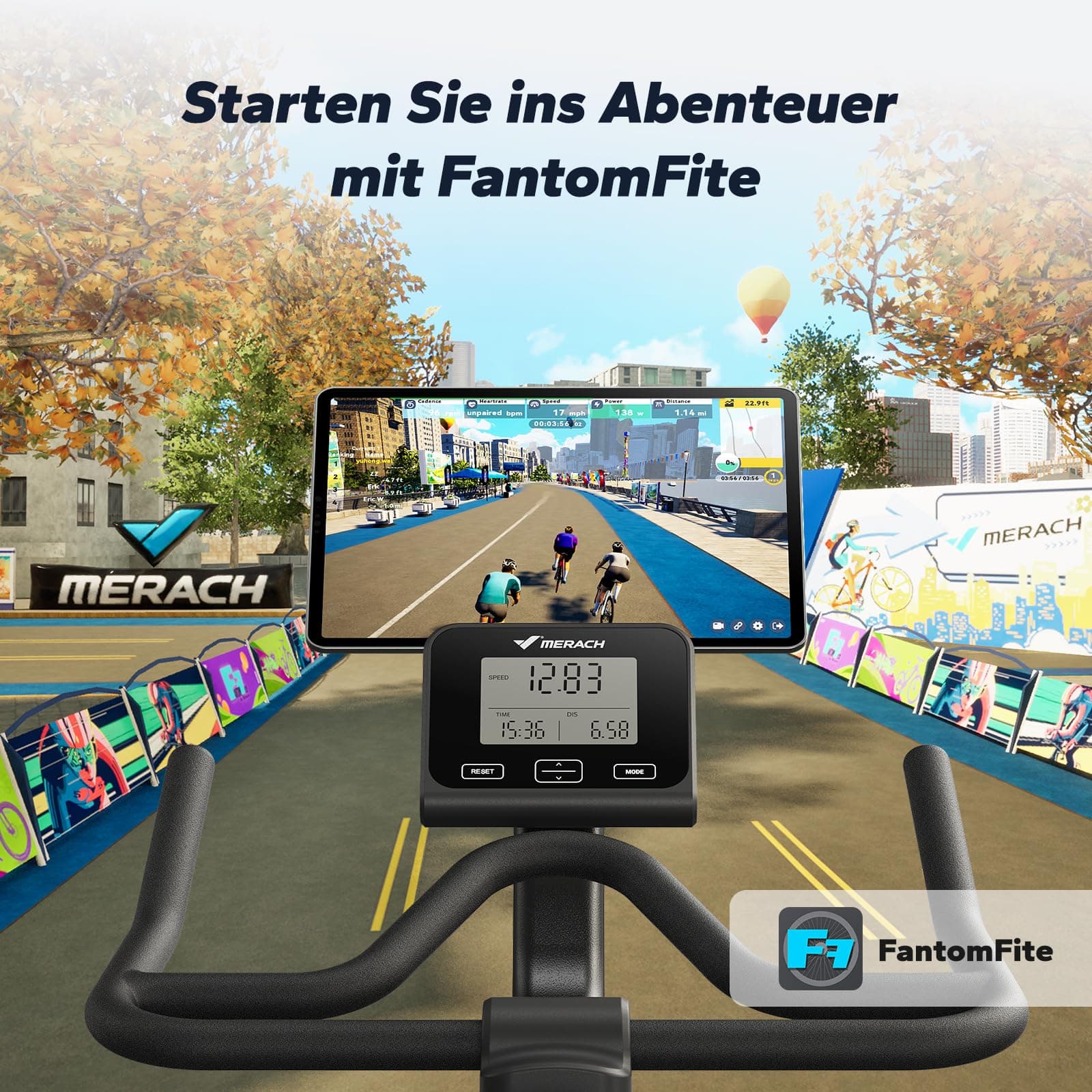 MERACH Heimtrainer Fahrrad mit Magnetischem Widerstand – Bild 8