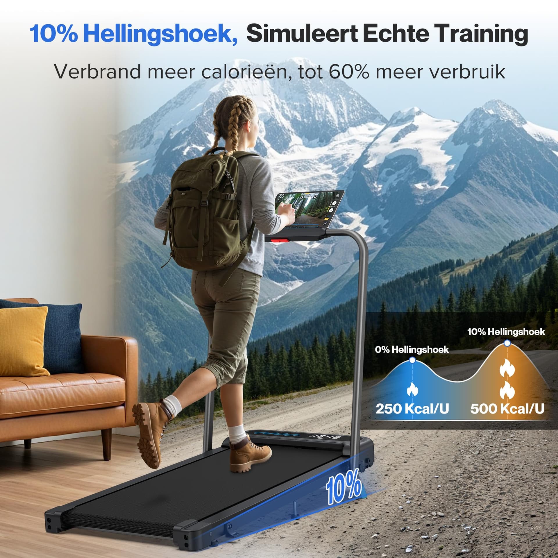 Cardirun Walking Pad with Incline – Bild 2