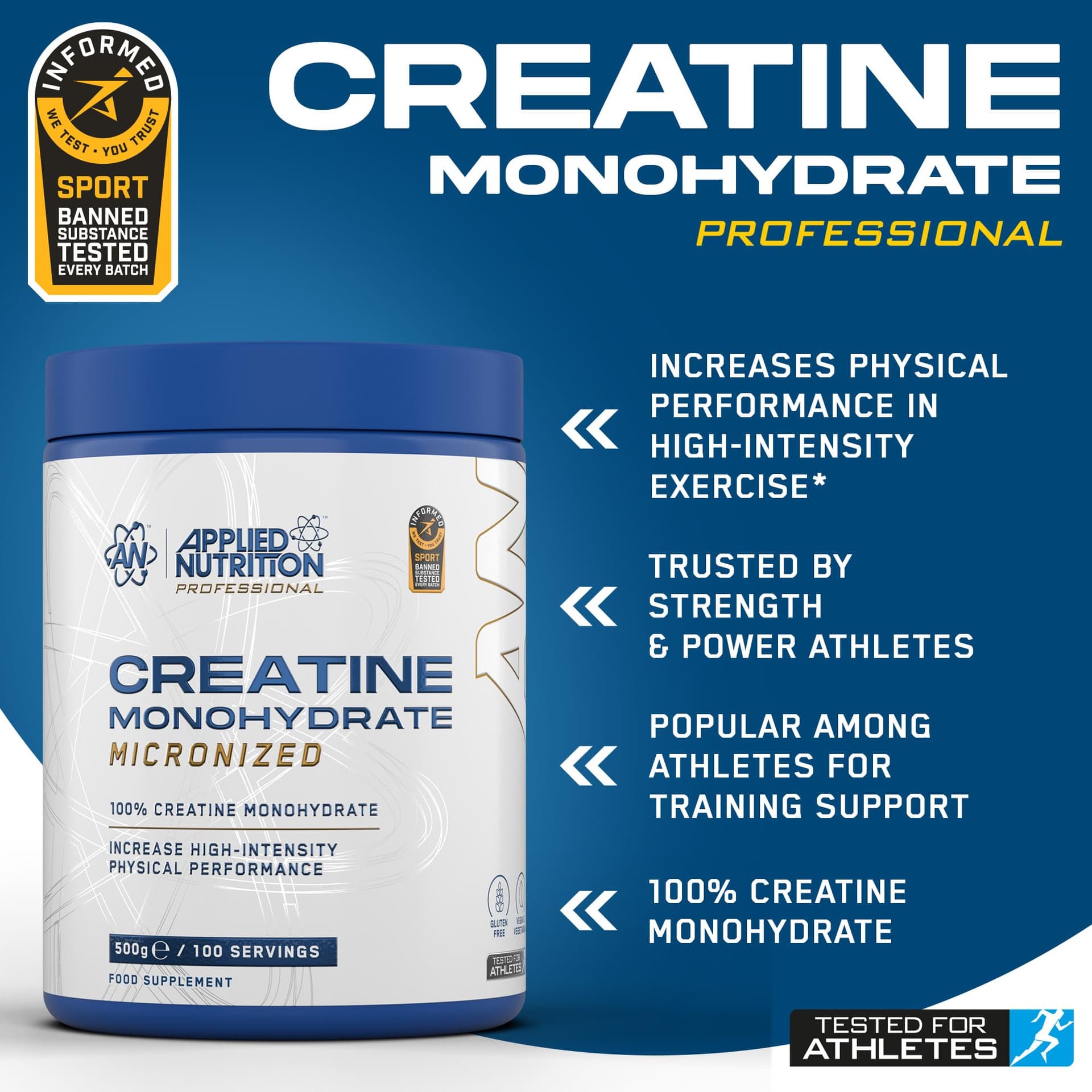 Applied Nutrition Creatine Monohydrate Powder 500g – Bild 2