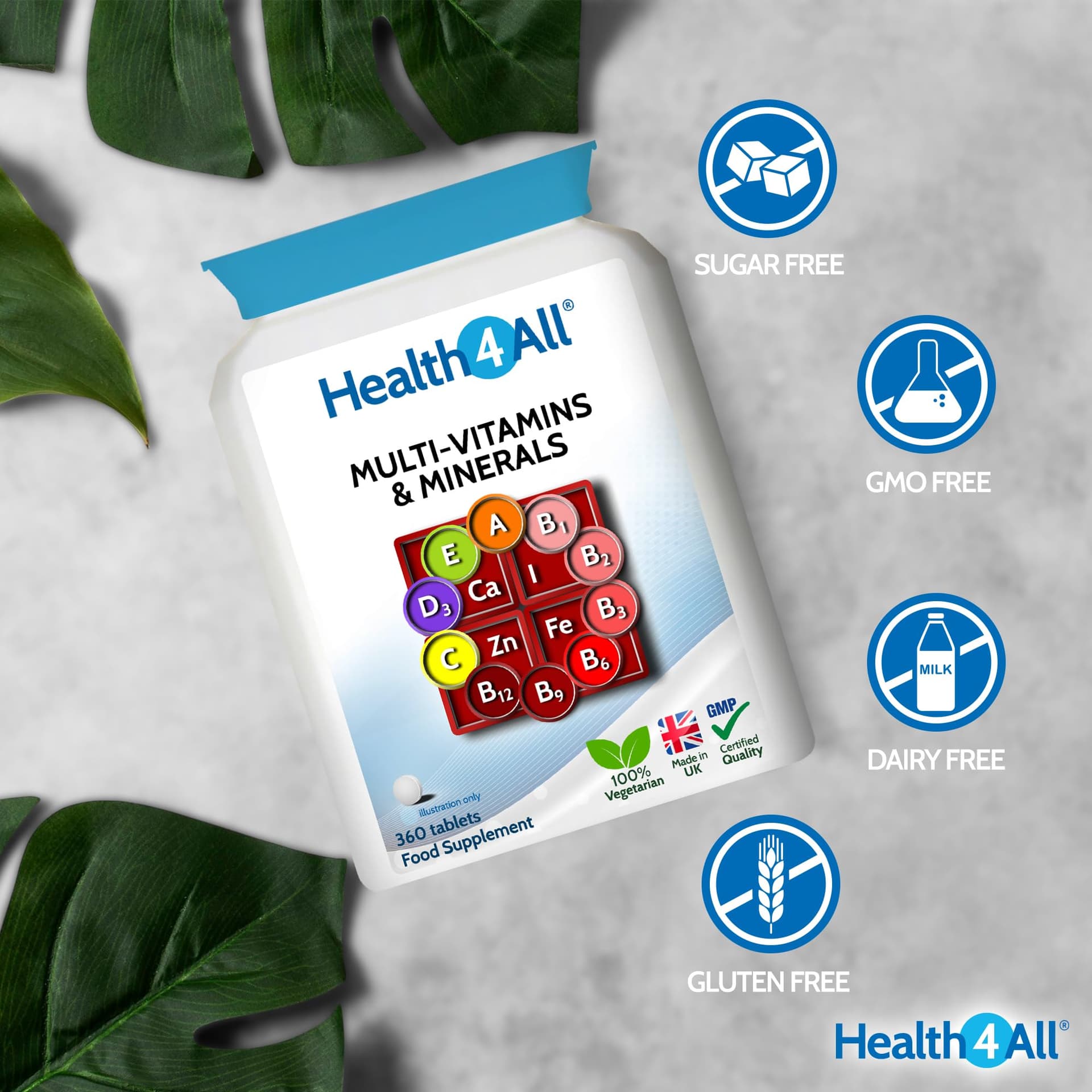 Health4All Multivitamins & Minerals One a Day 360 Easy to – Bild 5