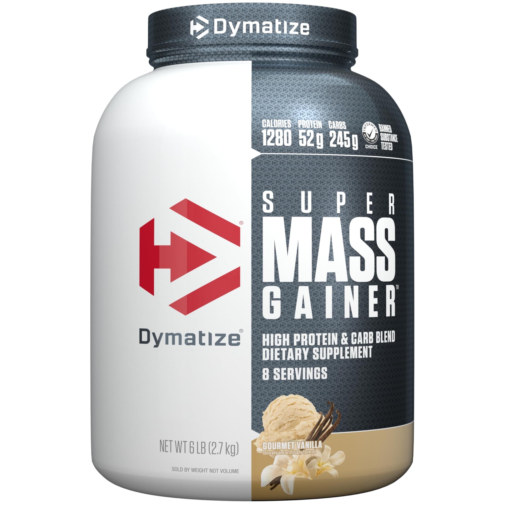 Dymatize Super Mass Gainer Protein Powder, Gourmet Vanilla, 52g