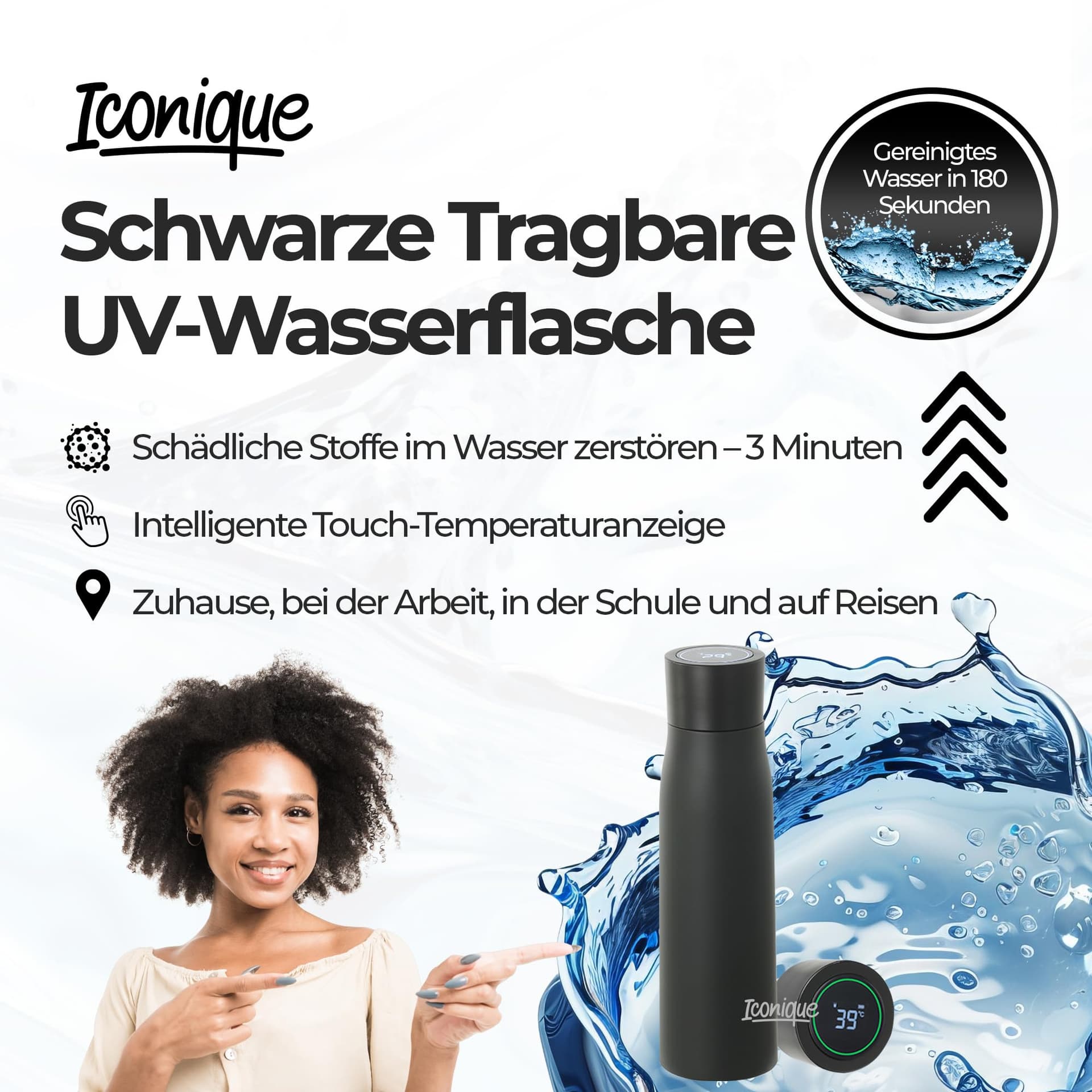 Iconique UV-Gefilterte Wasserflasche – Bild 2
