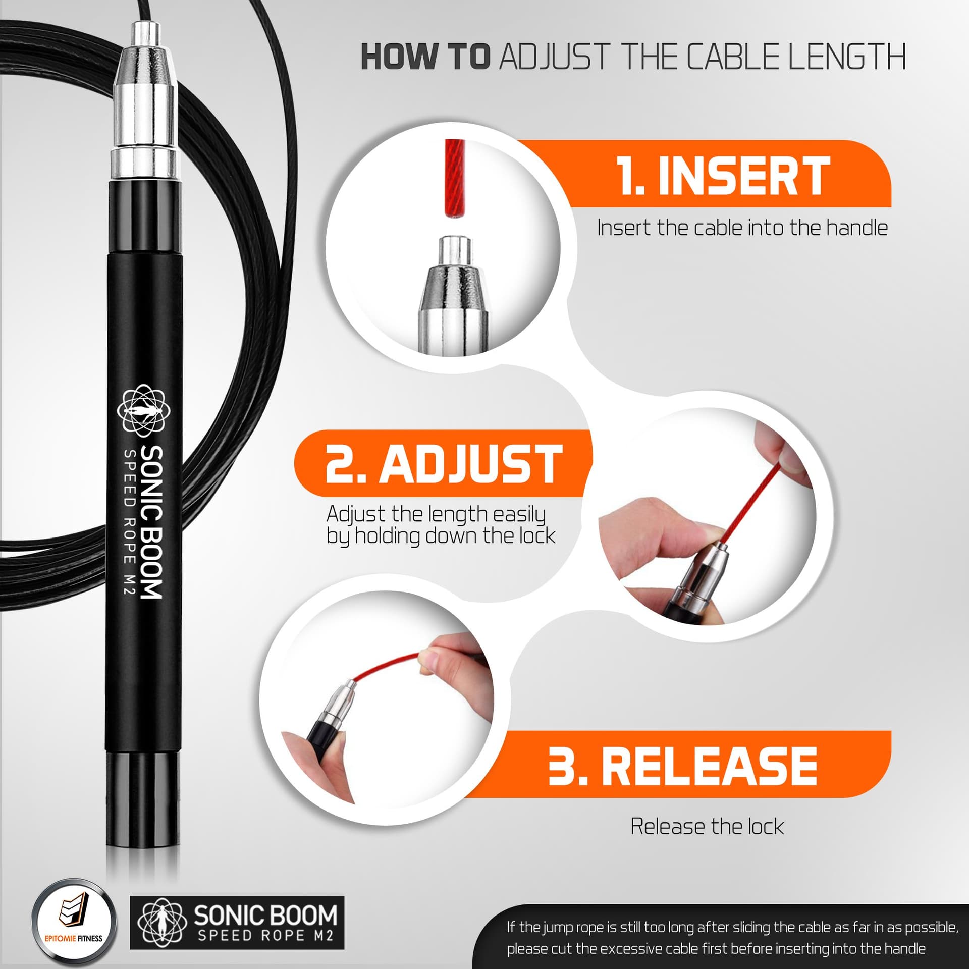 Epitomie Fitness Sonic Boom M2 High Speed Jump Rope – Bild 4
