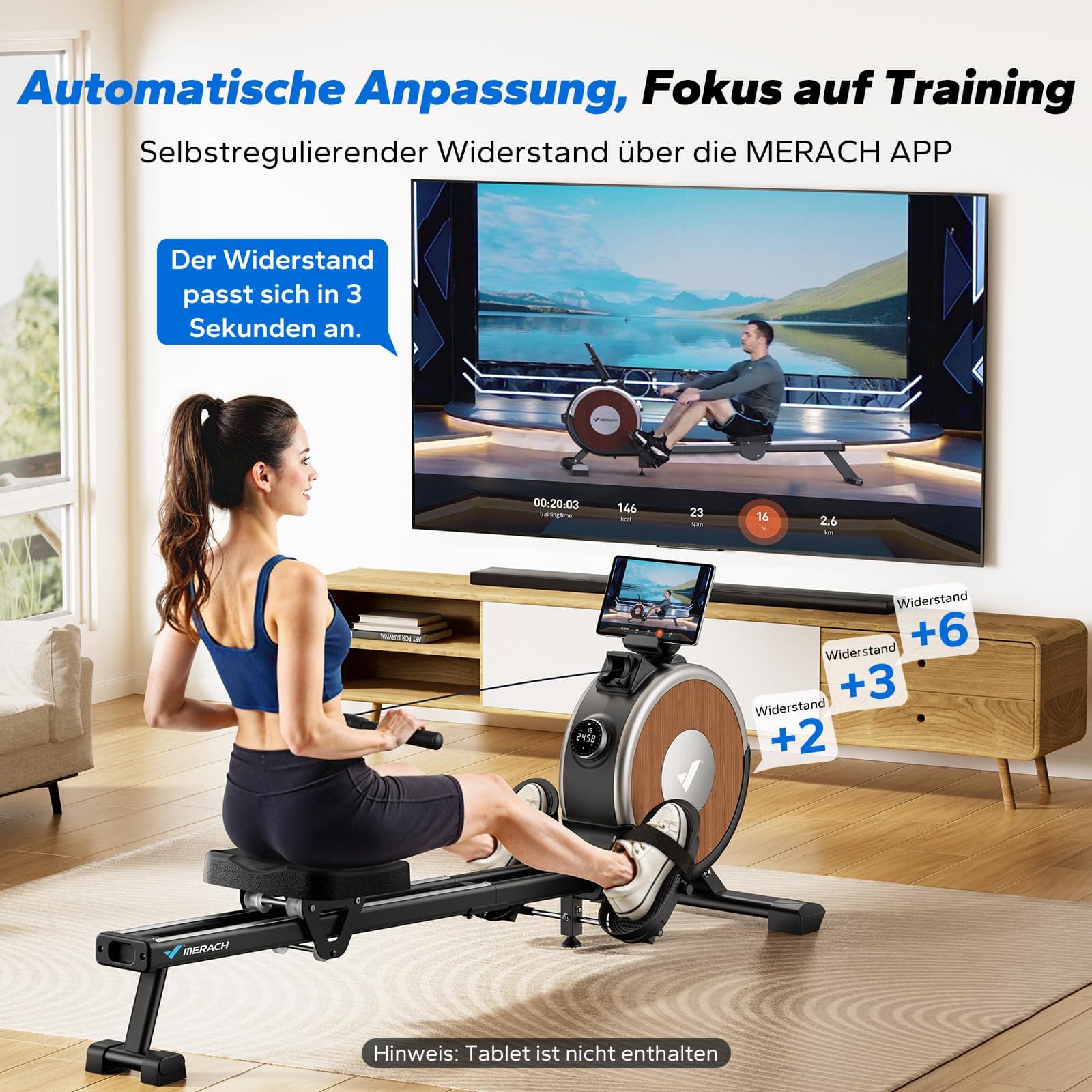 MERACH Magnetisches Rudergerät für Zuhause – Bild 3