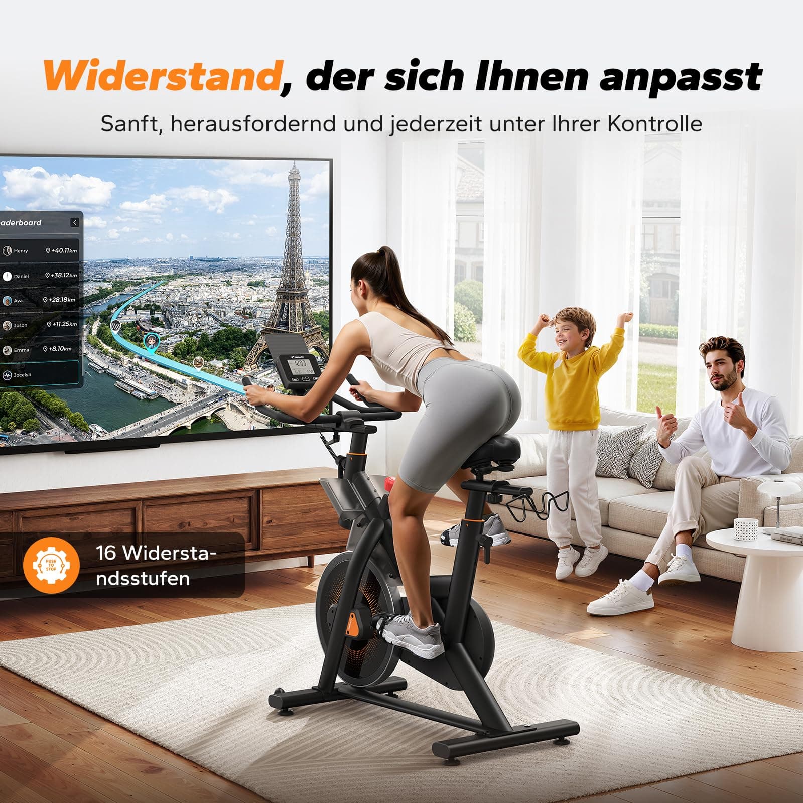 MERACH Heimtrainer Fahrrad mit Magnetischem Widerstand – Bild 5