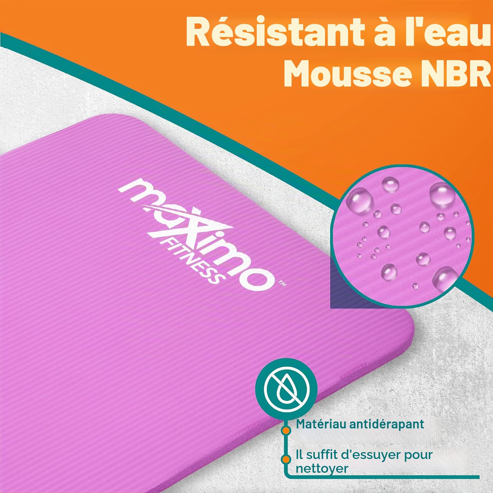 Maximo Fitness Tapis d'exercice physique NBR de haute – Bild 4