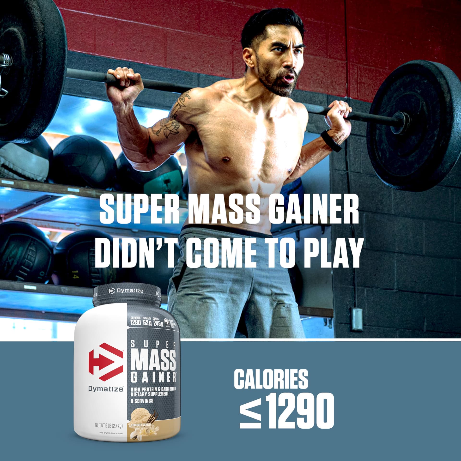 Dymatize Super Mass Gainer Protein Powder, Gourmet Vanilla, 52g – Bild 4