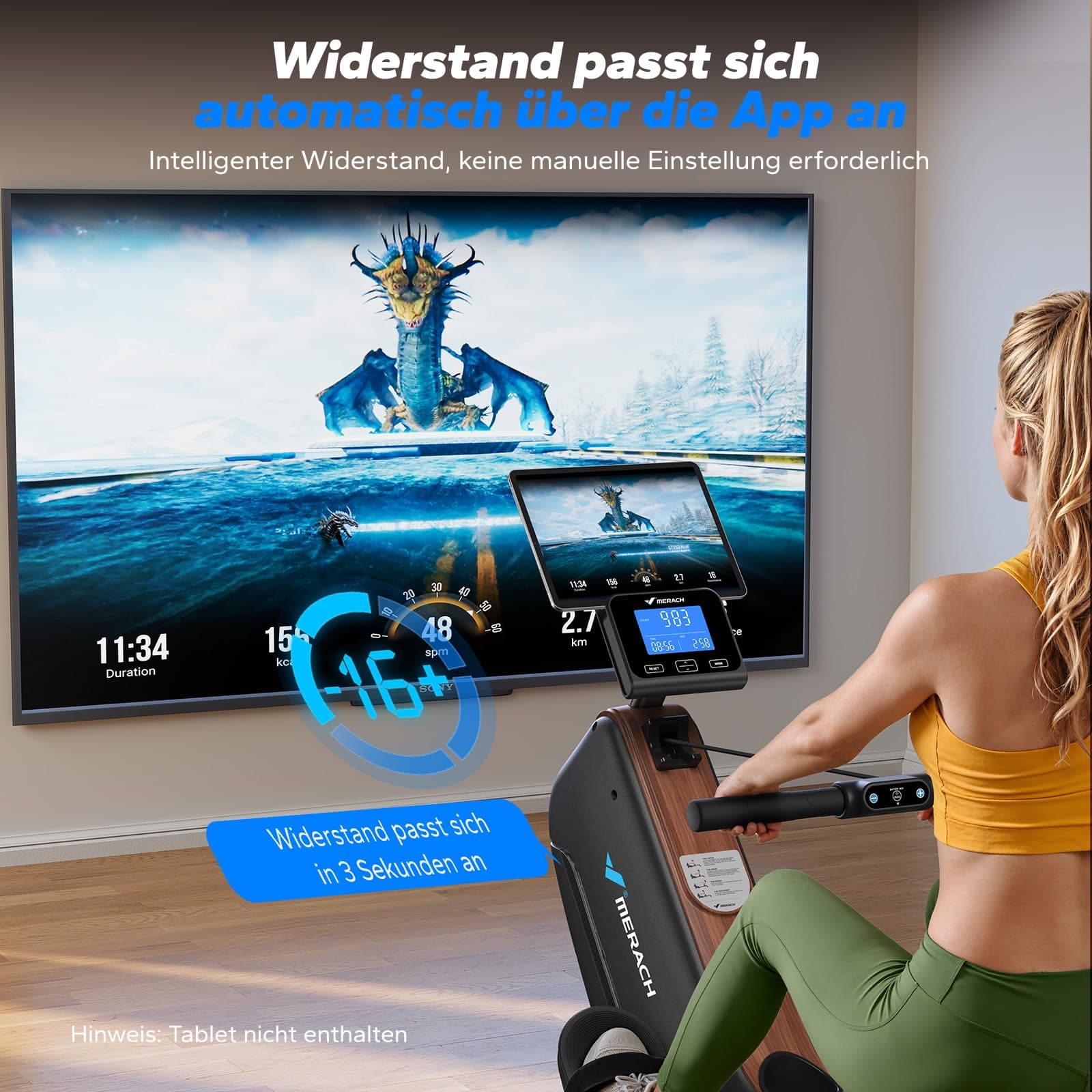 MERACH Rudergerät für Zuhause Klappbar – Bild 4