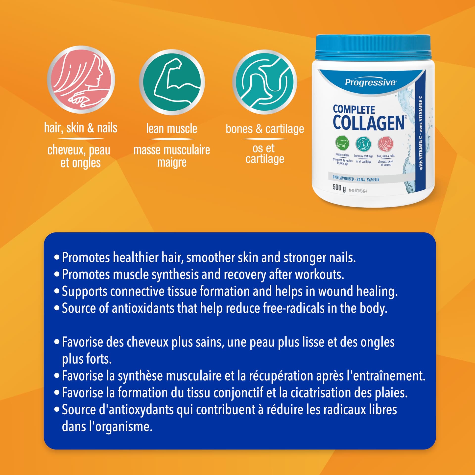 Progressive Complete Collagen Unflavoured – Bild 3