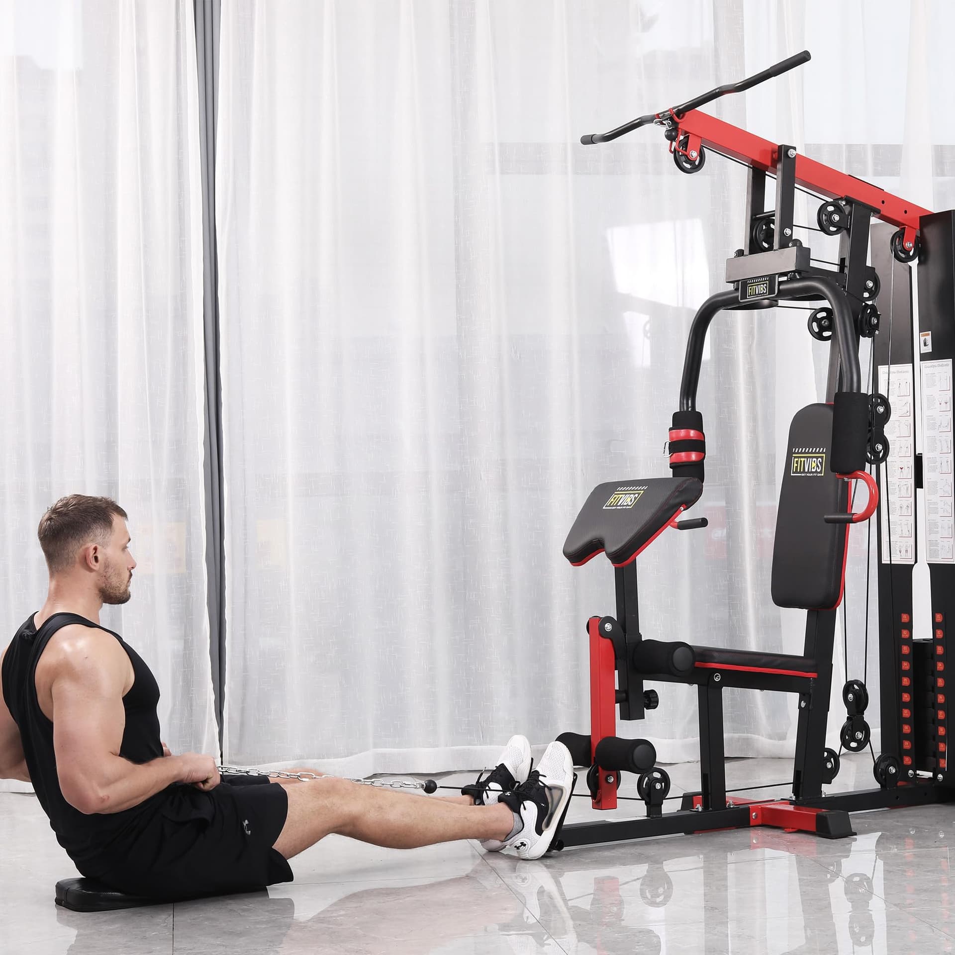 Fitvids Multifunctional Home Gym Equipment with 122.5 lbs – Bild 7