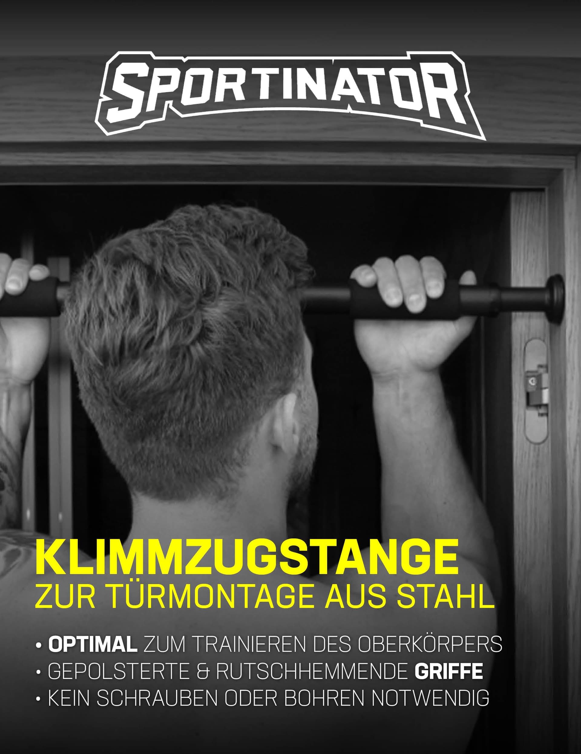 SPORTINATOR® Klimmzugstange zum Einspannen im Türrahmen – Bild 2