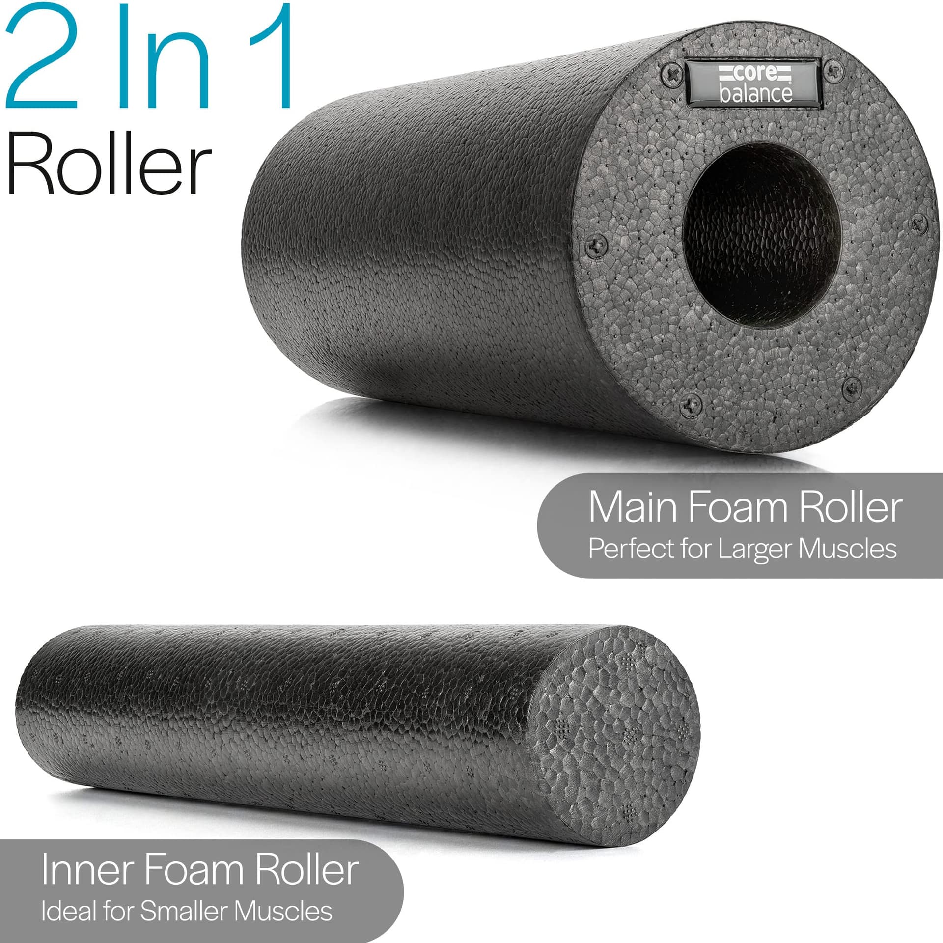 Core Balance 2 in 1 Faszienrolle mit herausnehmbarem Kern – Bild 2