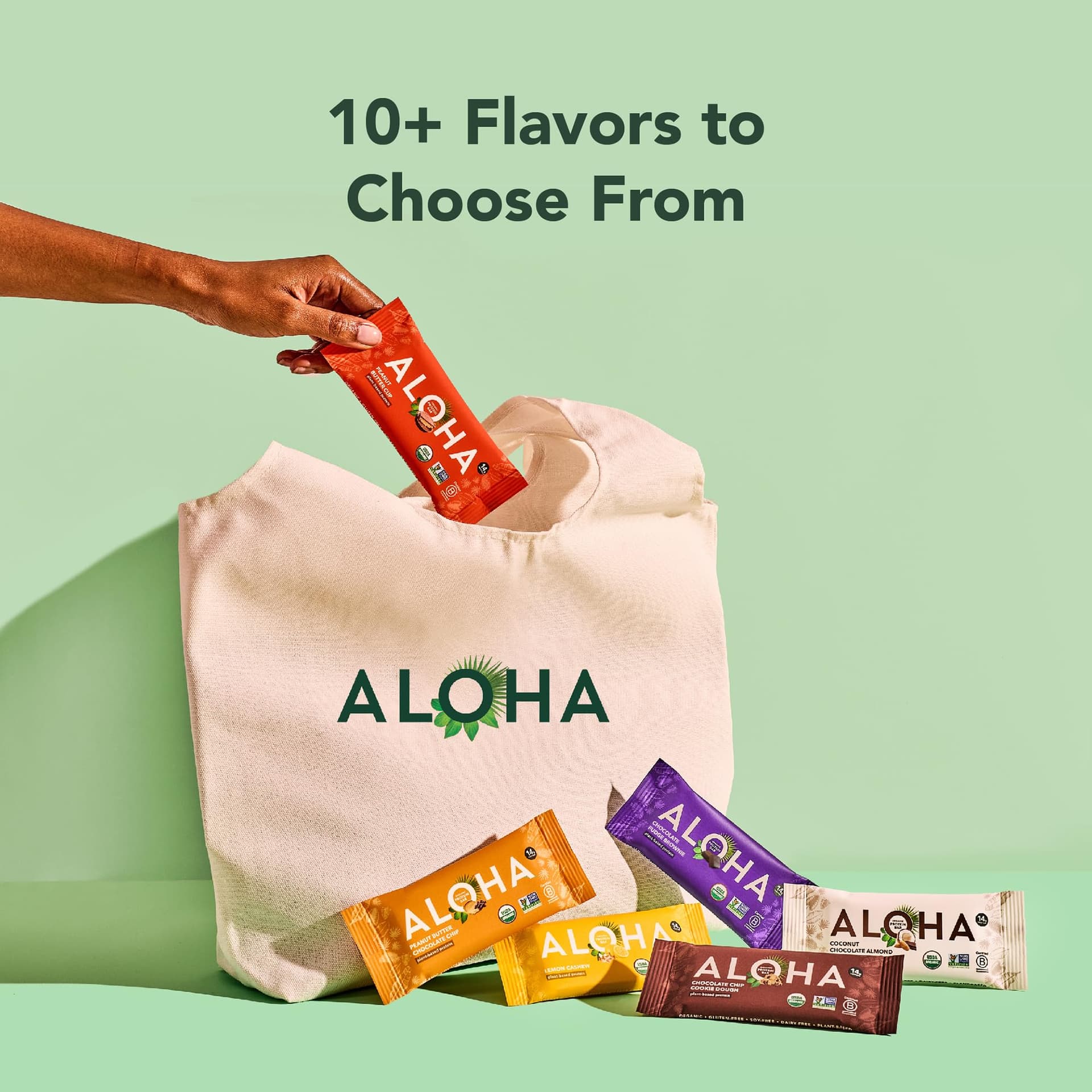 ALOHA Organic Plant Based Protein Bars |Peanut Butter Chocolate Chip | 1.98 Oz – Bild 5