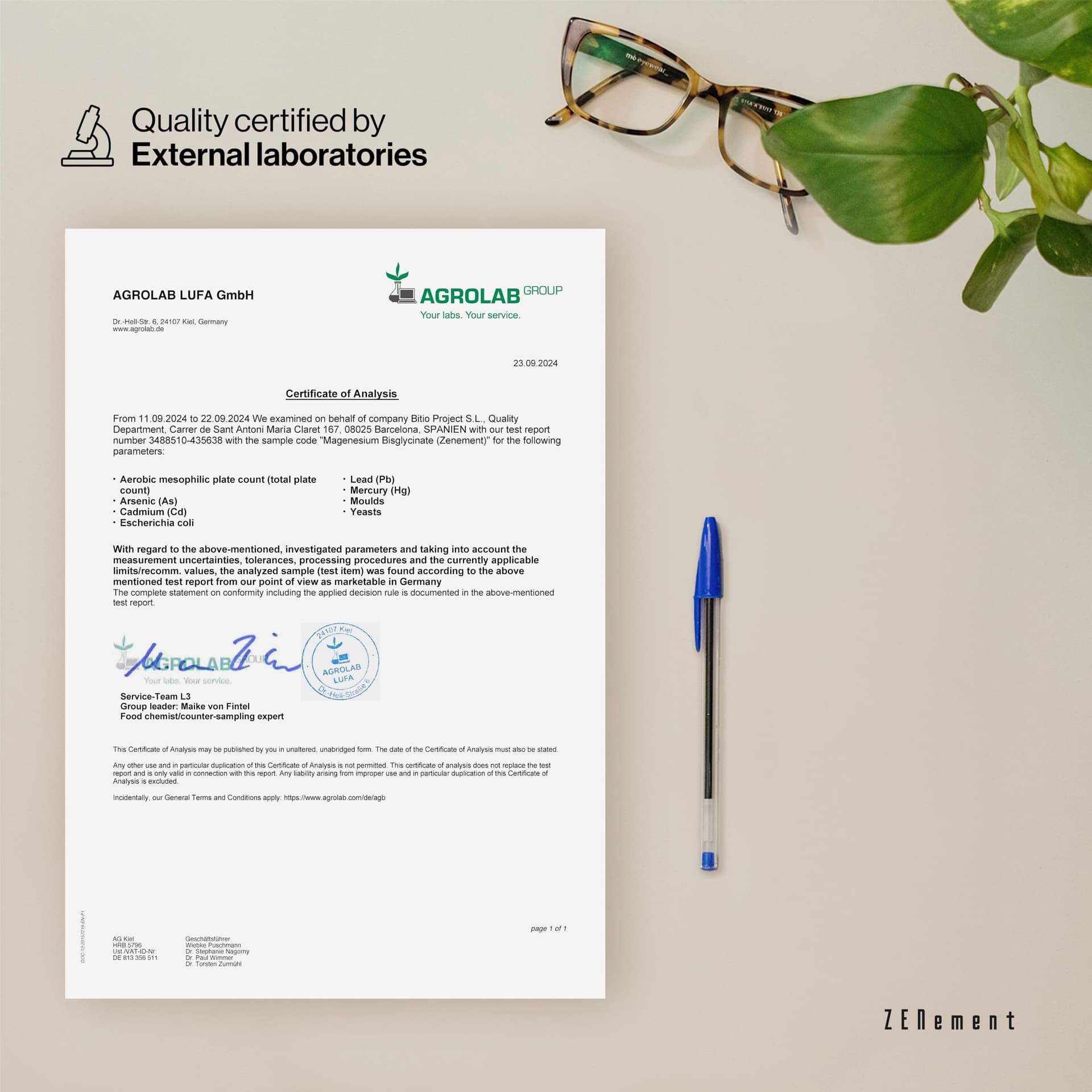 Zenement Magnesium Glycinate (Bisglycinate) – Bild 5
