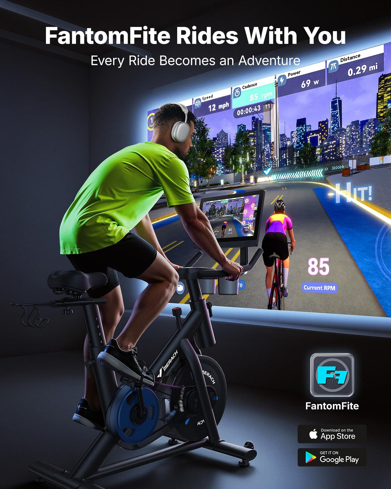 MERACH Heimtrainer Fahrrad mit 15,6" – Bild 8