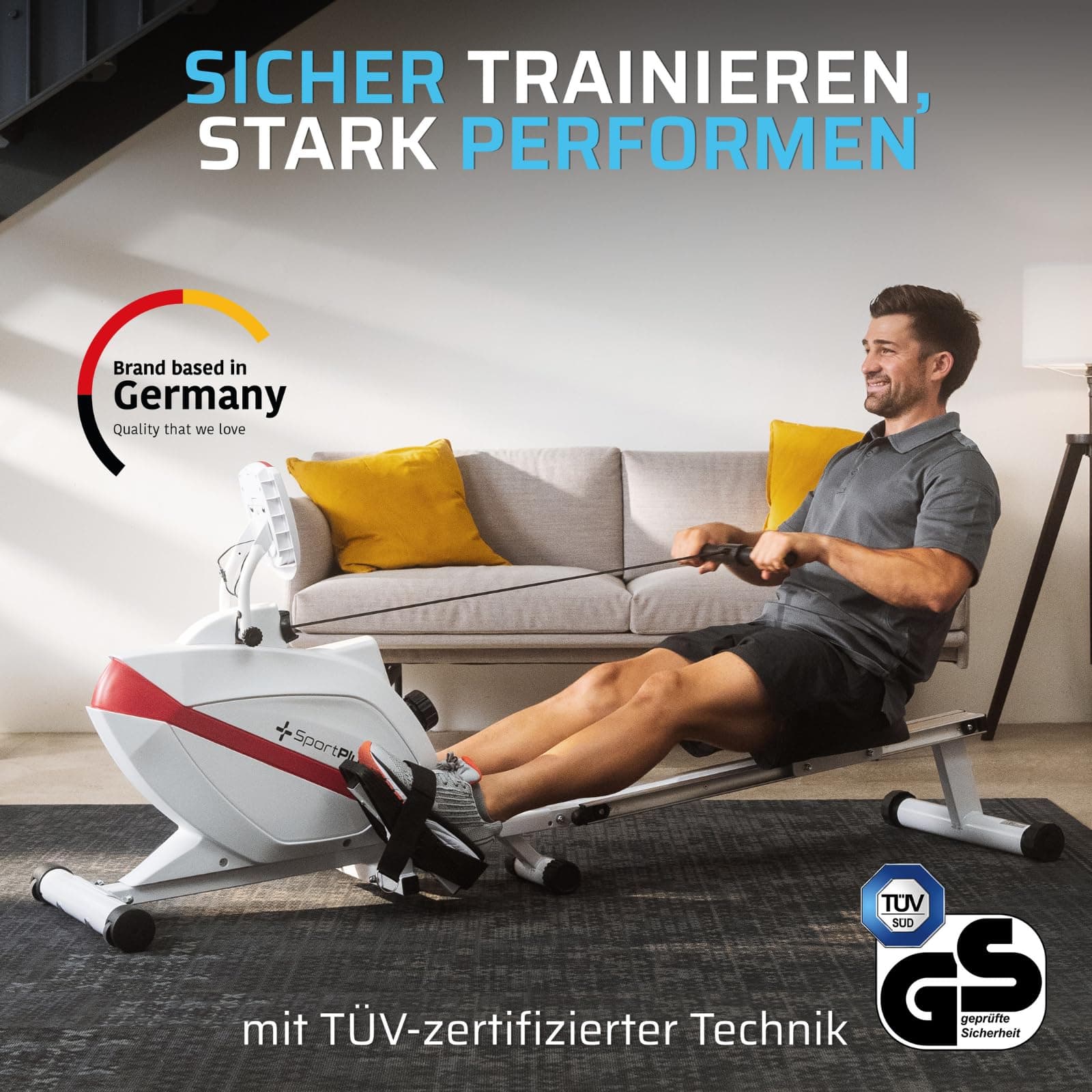 SportPlus Rudergerät für zuhause klappbar – Bild 6