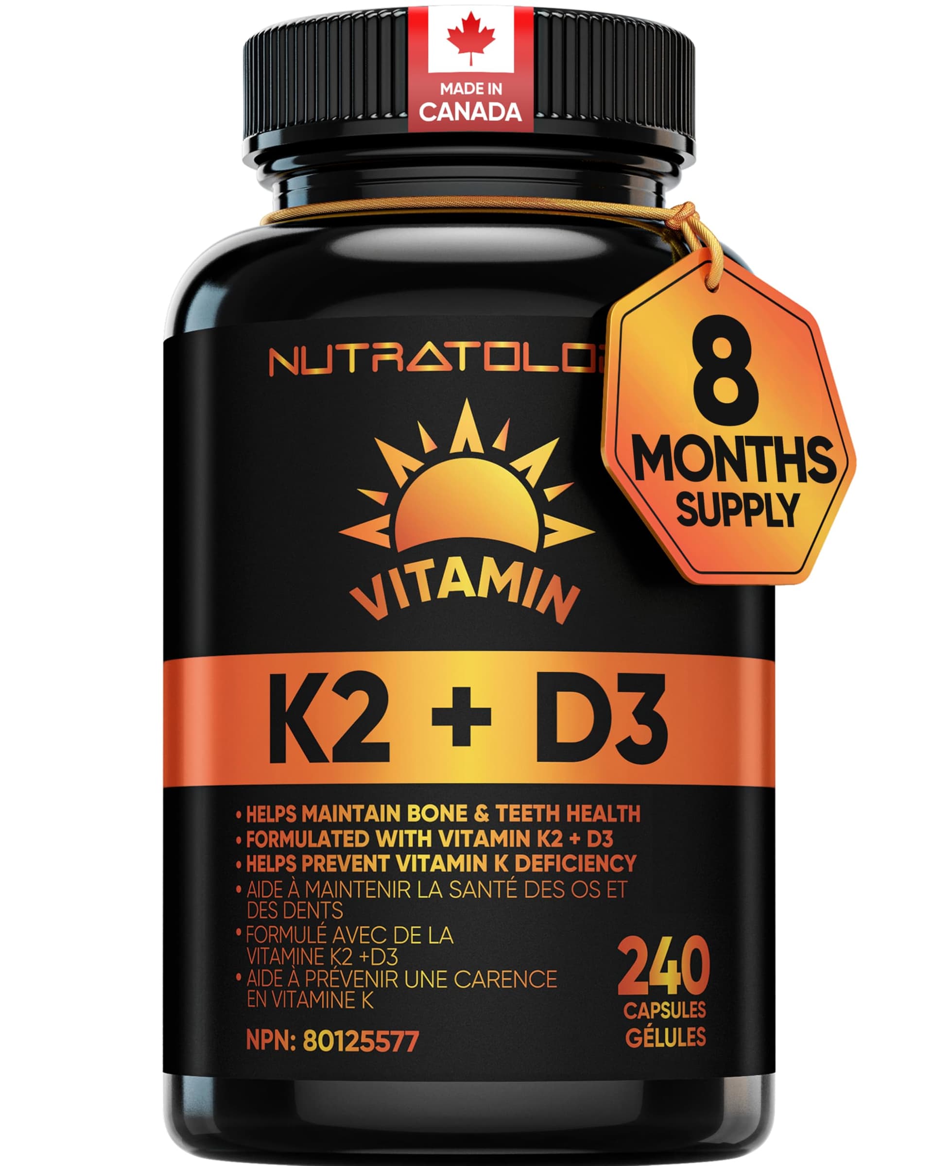 Nutratology ® Vitamin K2 + D3