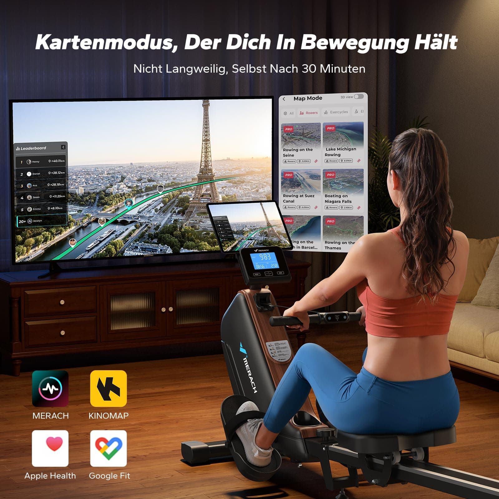 MERACH Rudergerät für Zuhause Klappbar – Bild 4