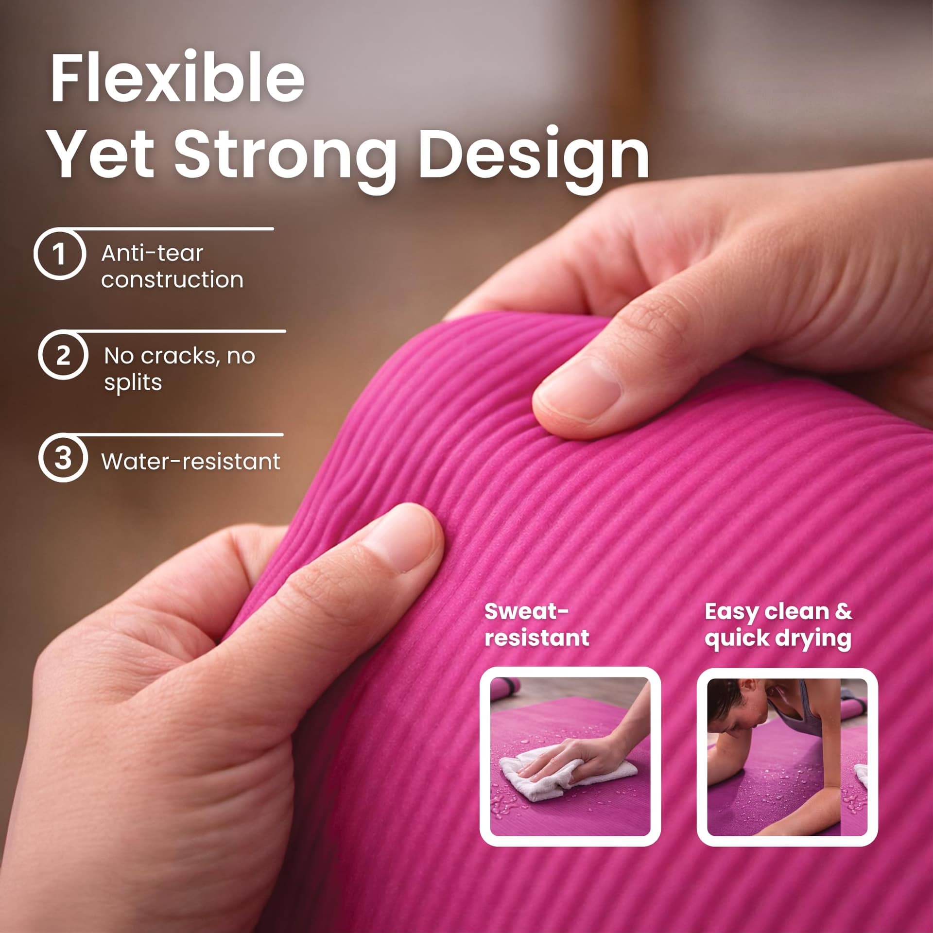 Lockiefitness Lockie Fitness Yoga Mat 8 mm Thick – Bild 4
