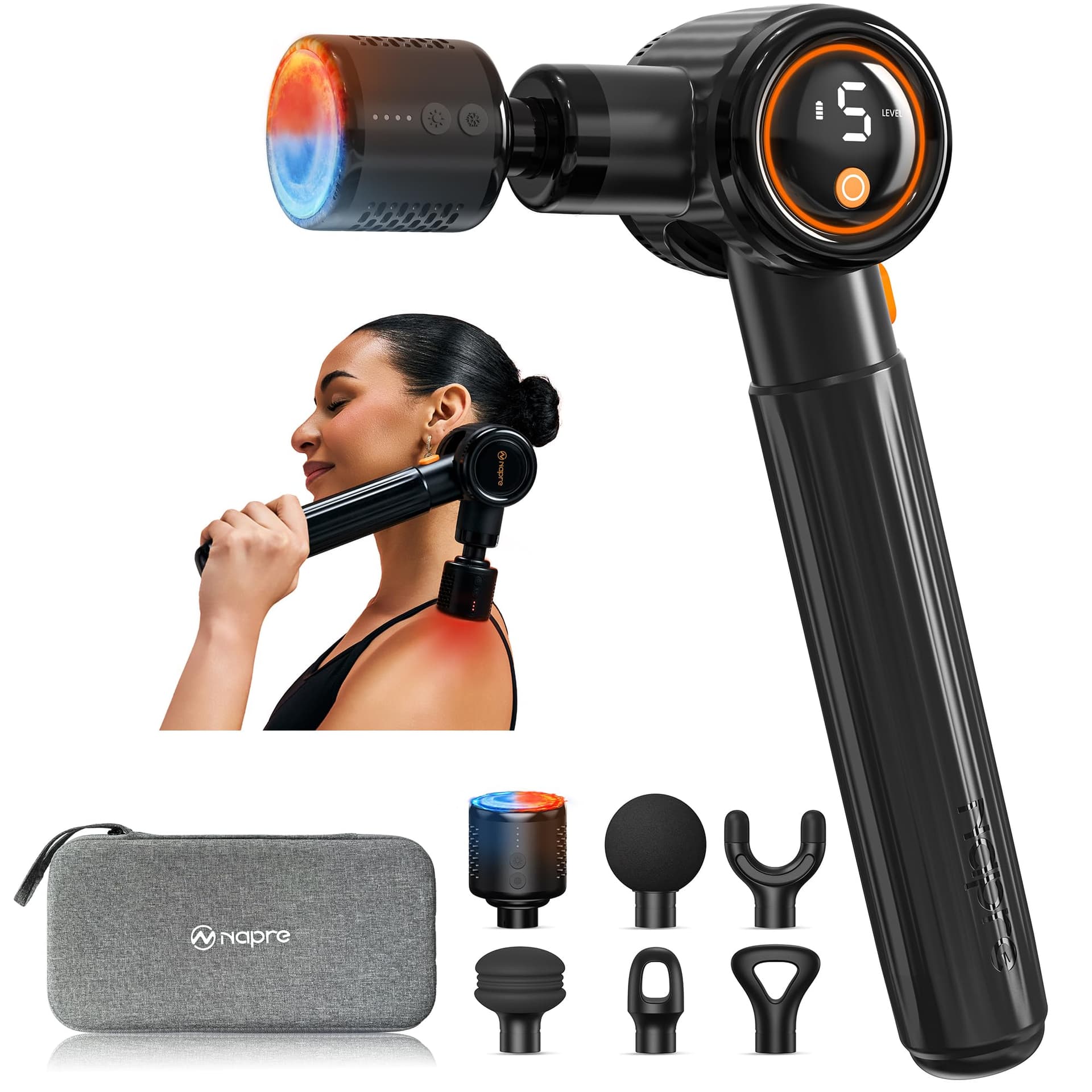 NAPRE Massagepistole mit Wärme und Kälte,NAPRE Massage Gun