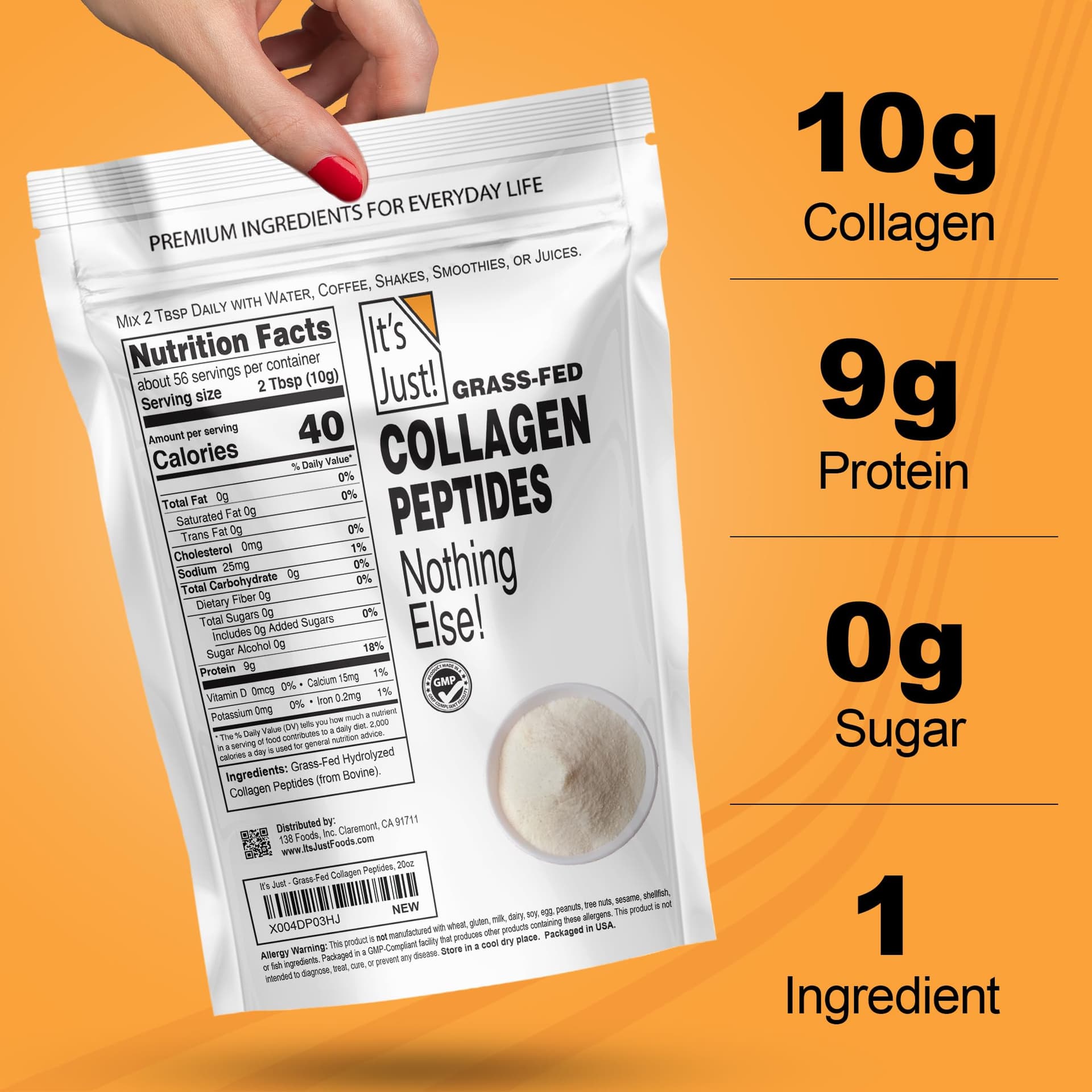 It's Just! Collagen Peptides (1.25lb – Bild 4