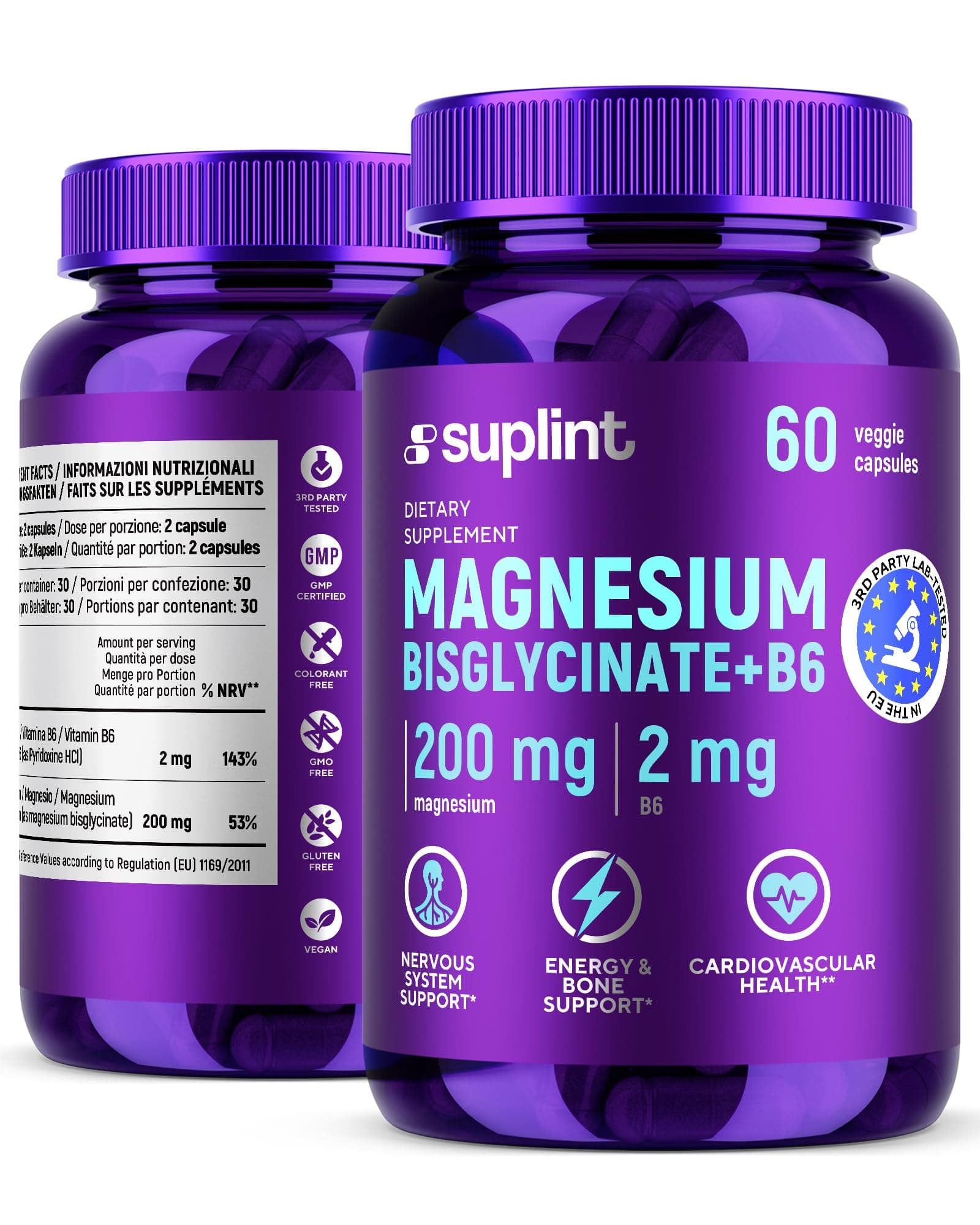 SUPLINT Magnesium bisglycinaat + vitamine B6