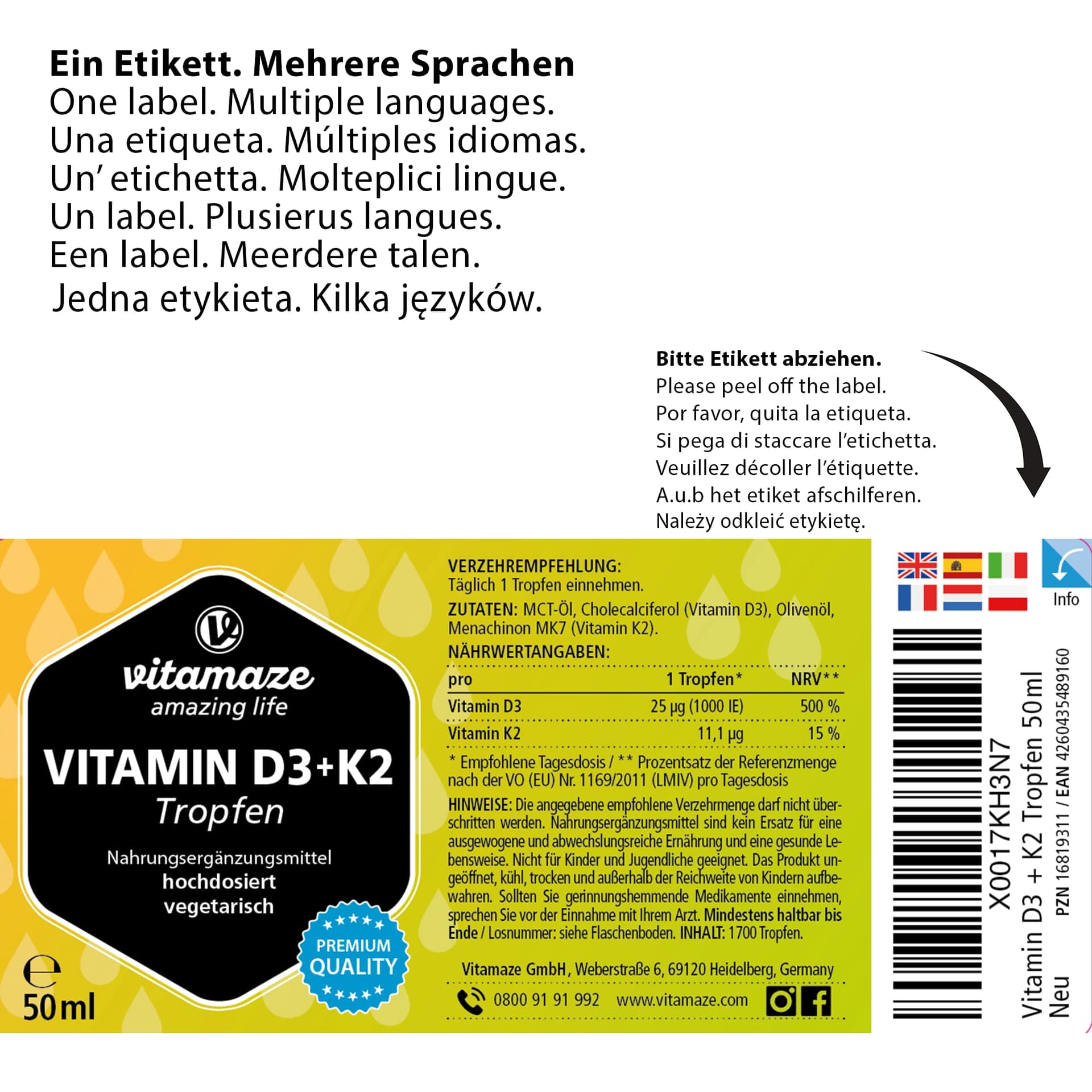 Vitamaze - amazing life Vitamine D3 K2 Gouttes – Bild 6