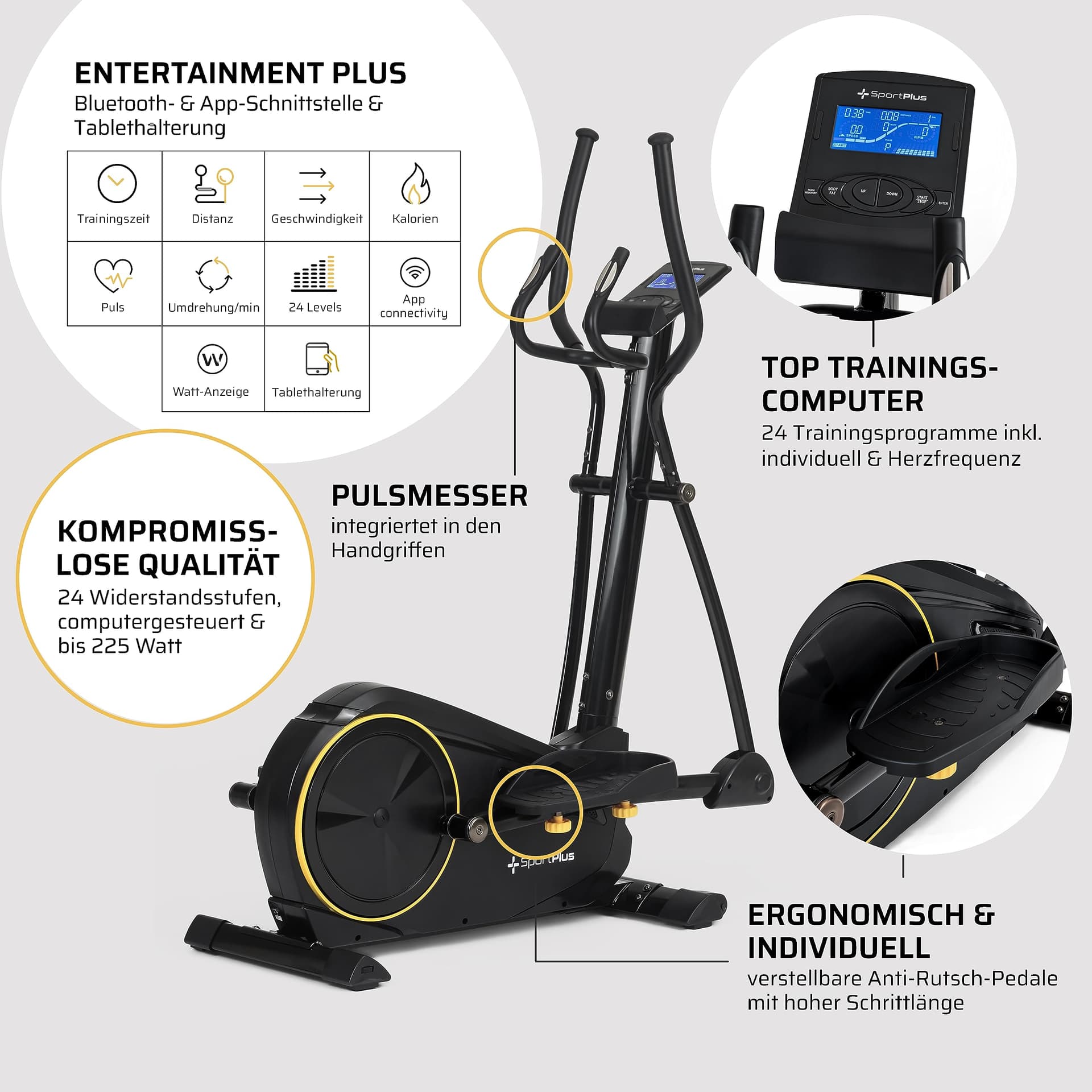 SportPlus Crosstrainer für zuhause – Bild 4